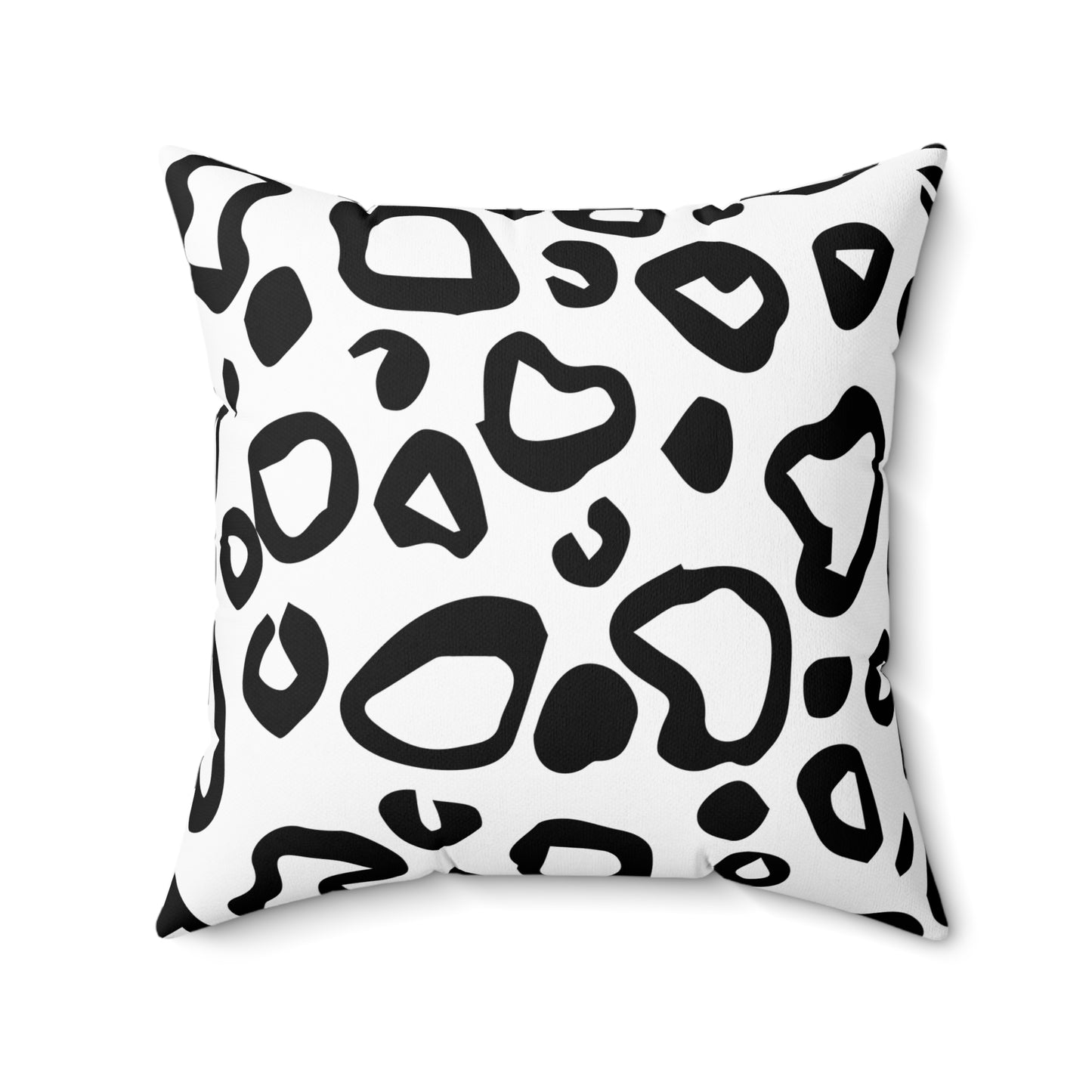 Leopard Print White Throw Pillow