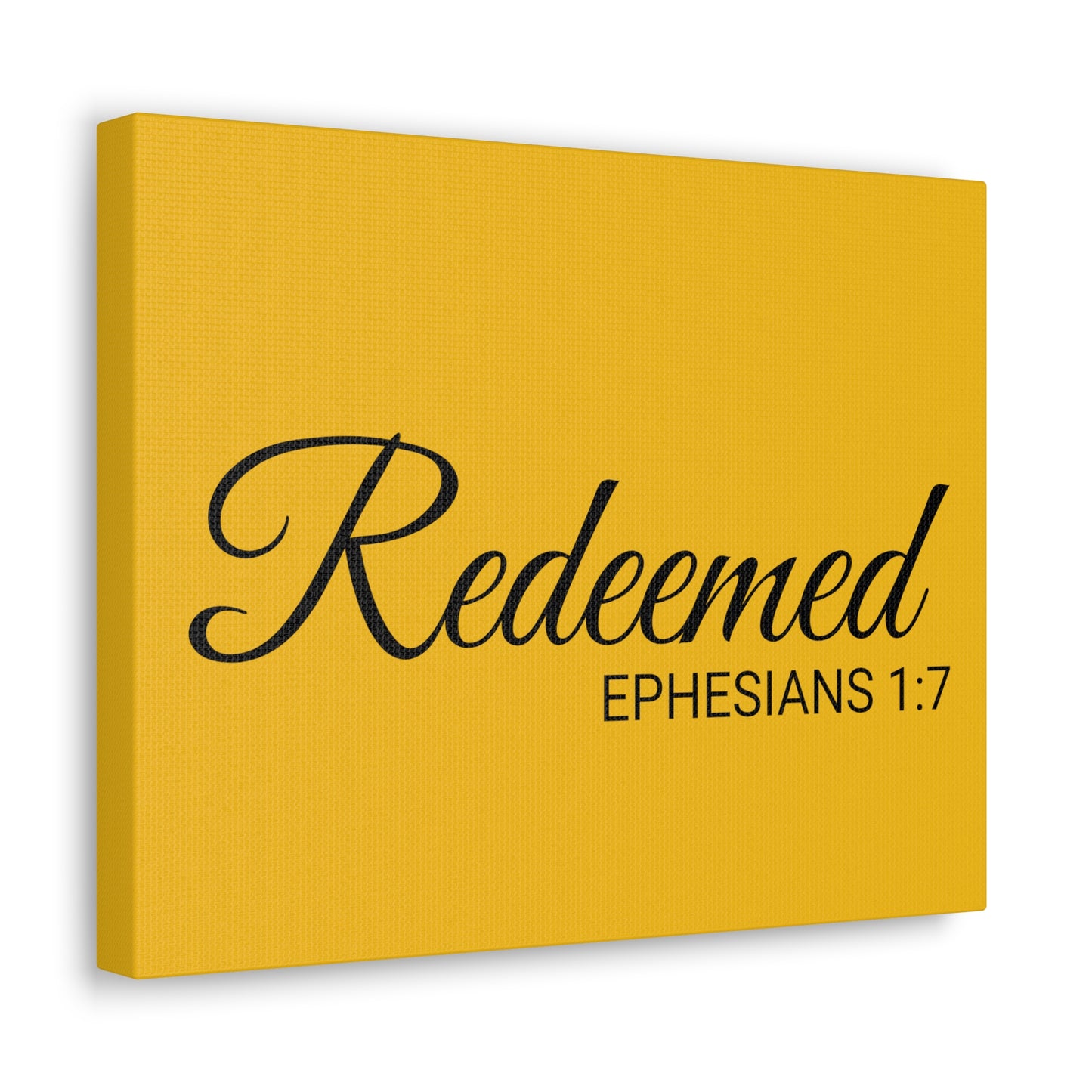 Christian Wall Art "Redeemed" Verse Ephesians 1:7 Ready to Hang Unframed