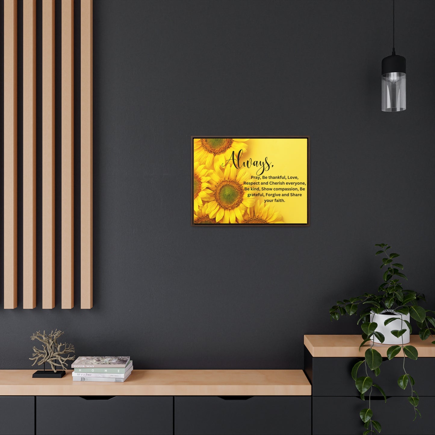 Christian Wall Art: Always...Share Your Faith (Floating Frame)