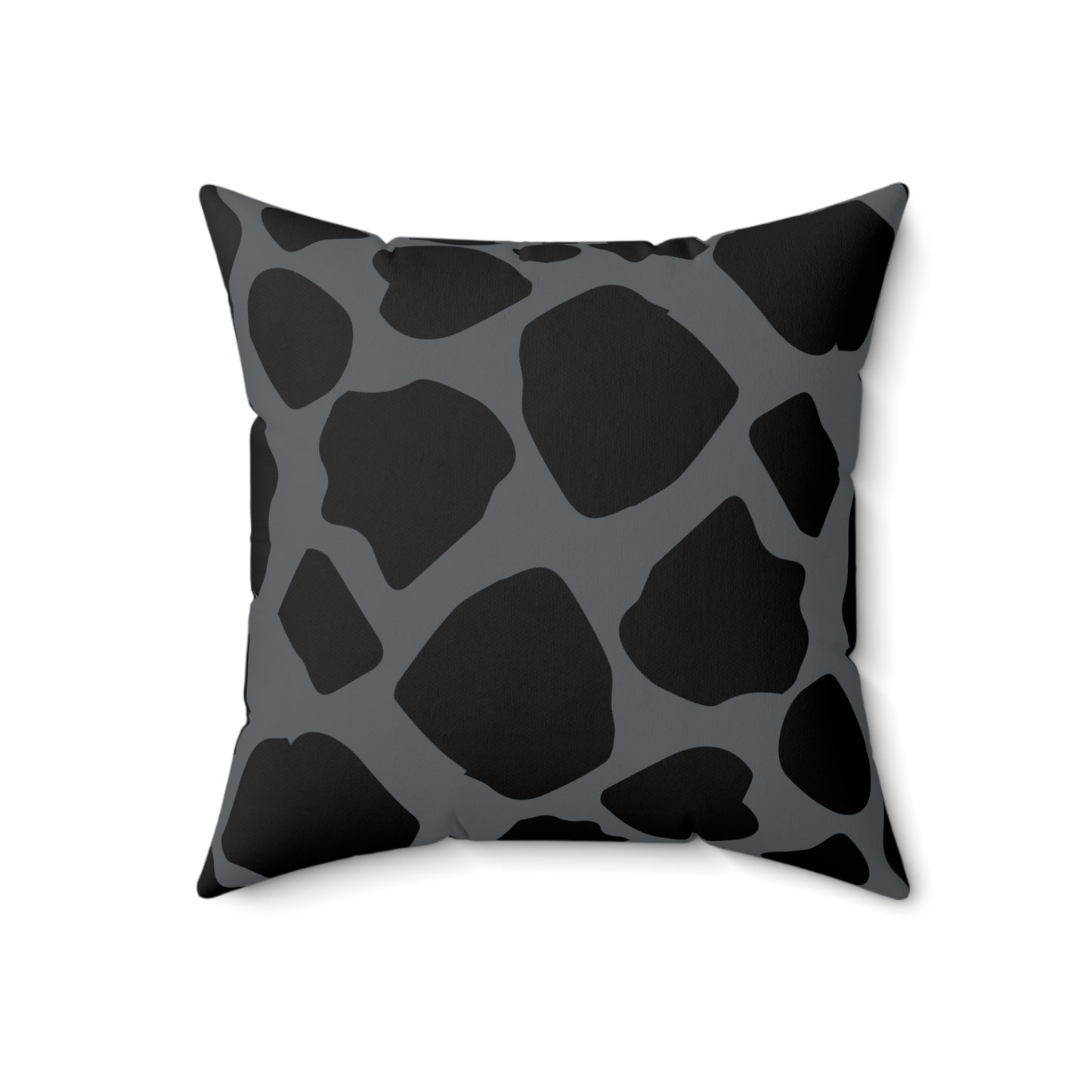 Cow Print Gray Throw Pillow