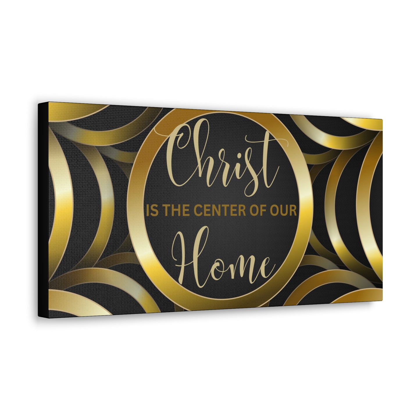 Christian Wall Art: Christ Is the Center of Our Home (Wood Frame Ready to Hang)