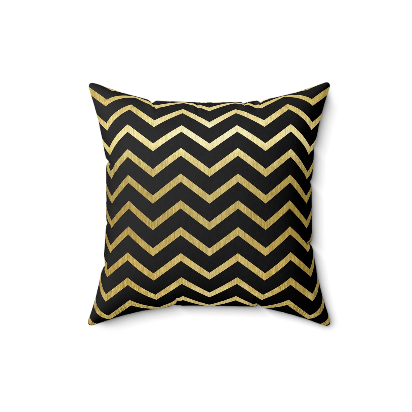 Chevron Black and Gold Throw Pillow