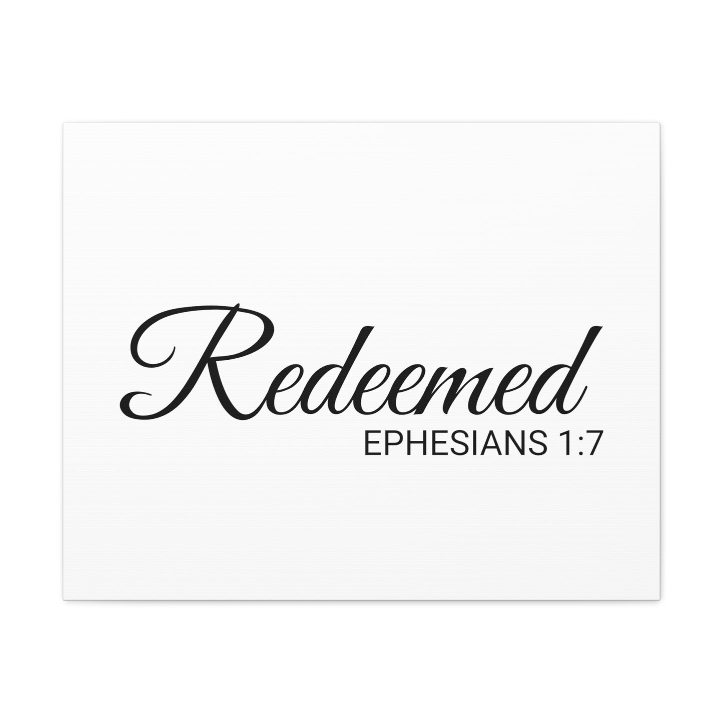 Christian Wall Art "Redeemed" Verse Ephesians 1:7 Ready to Hang Unframed