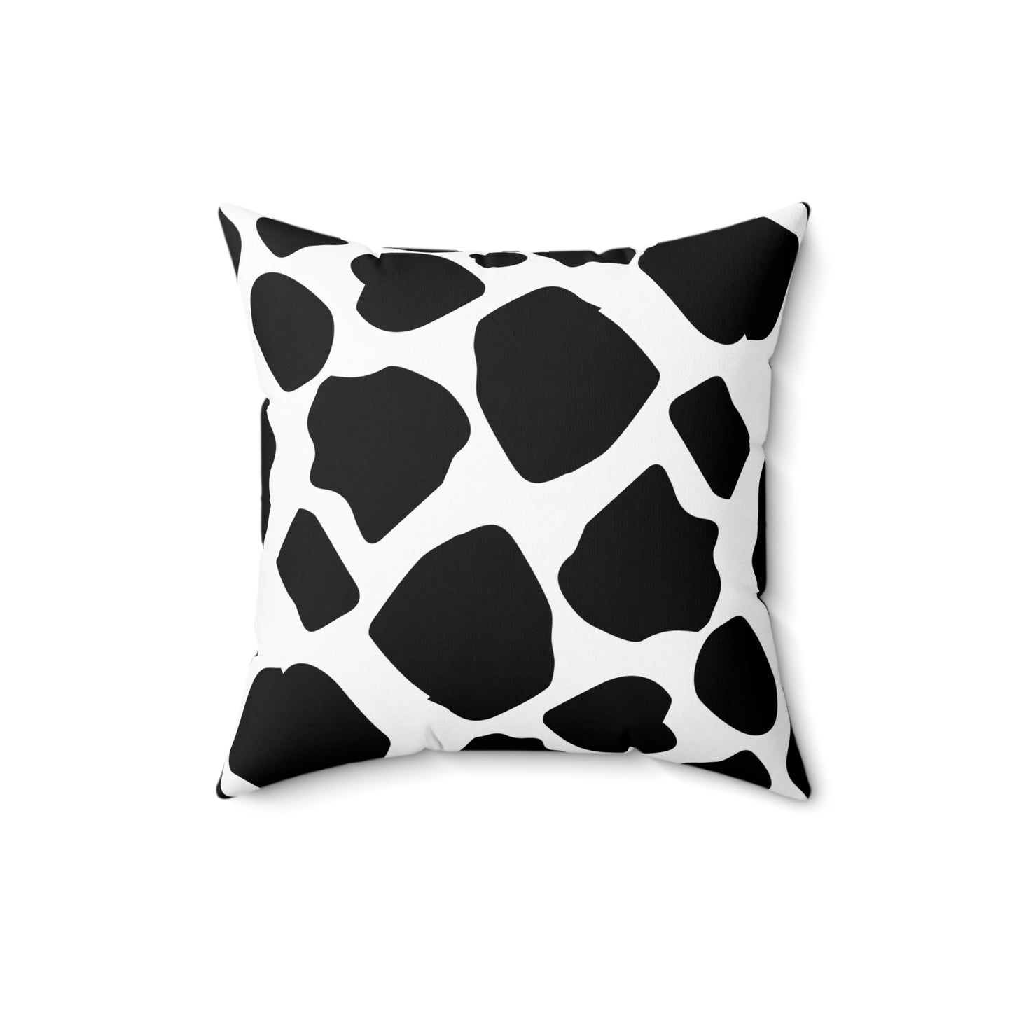 Cow Print White Throw Pillow