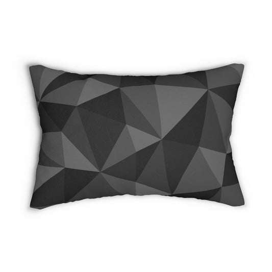 Almohada abstracta negra y gris