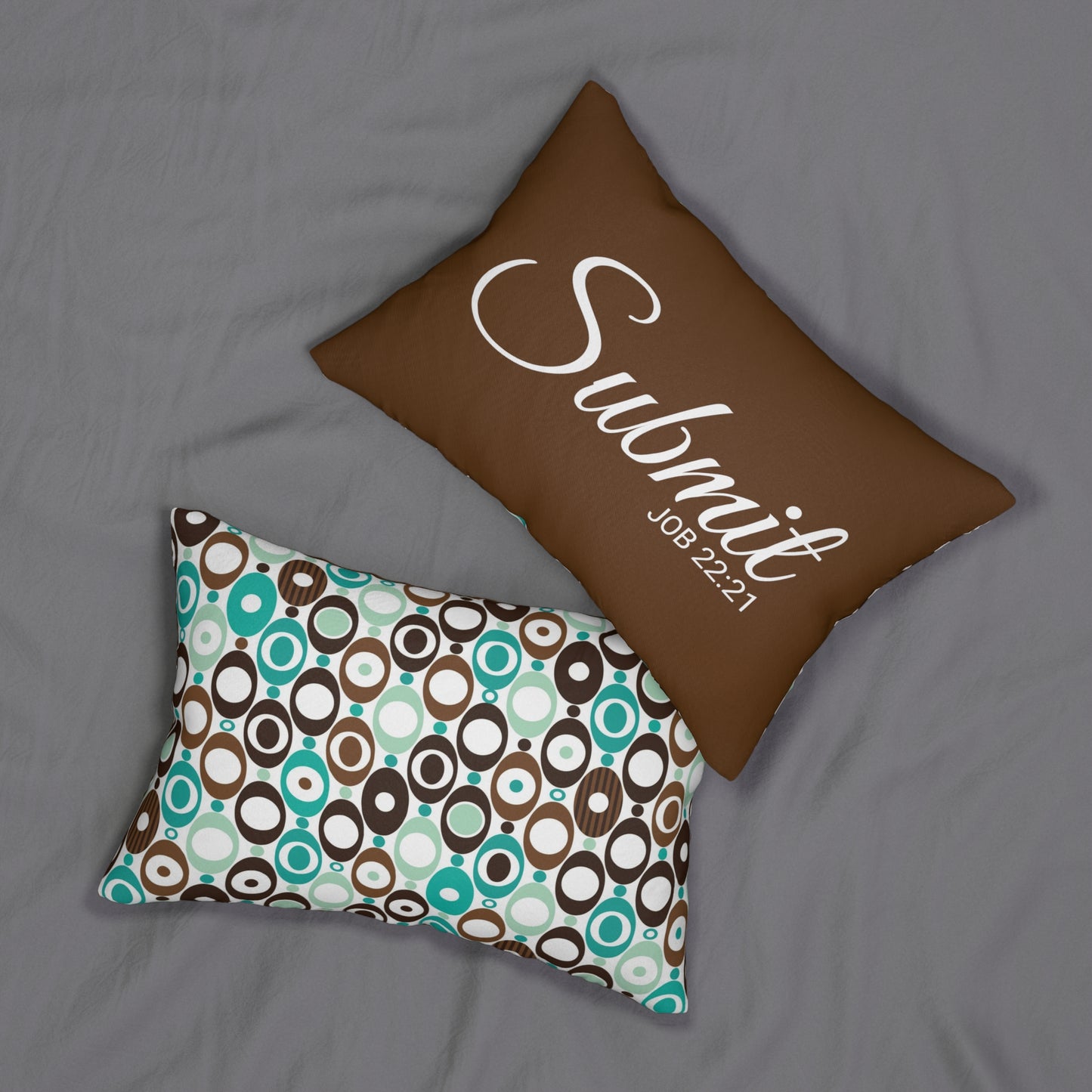 Scripture Submit Job 22:21 Bible Verse Accent Pillow