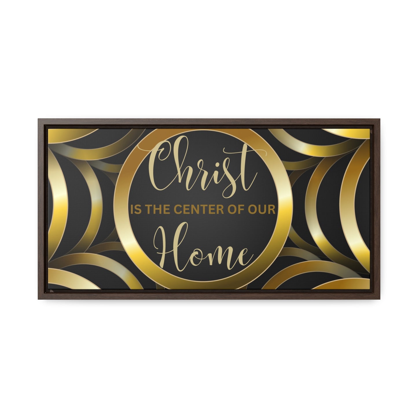 Christian Wall Art: Christ Is the Center of Our Home (Floating Frame)