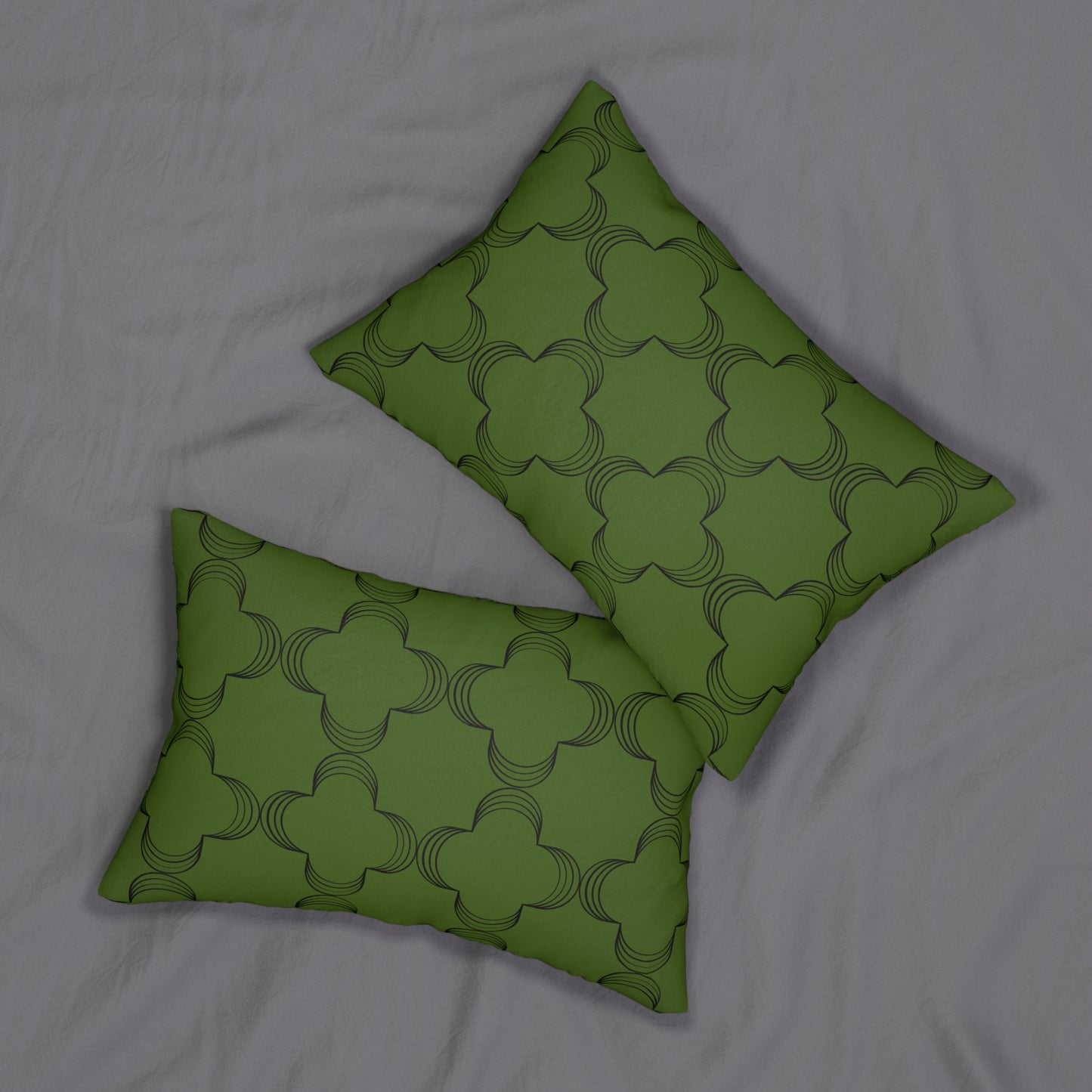 Geometric Olive (Matching The Gathering Place) Accent Pillow