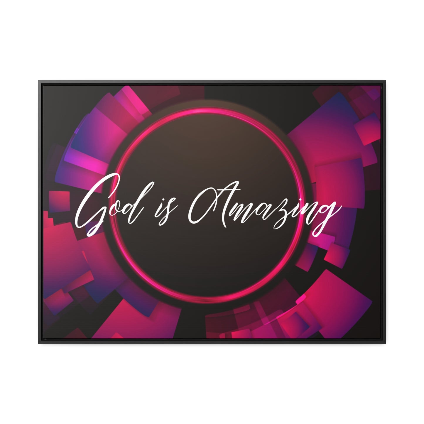 Christian Wall Art: God is Amazing (Floating Frame)