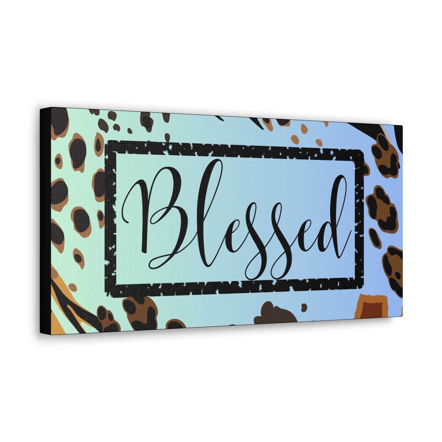 Christian Wall Art: Blessed (Wood Frame Ready to Hang)