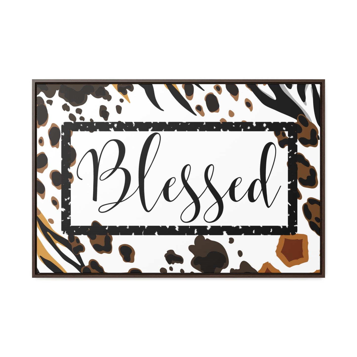 Christian Wall Art: Blessed (Floating Frame)