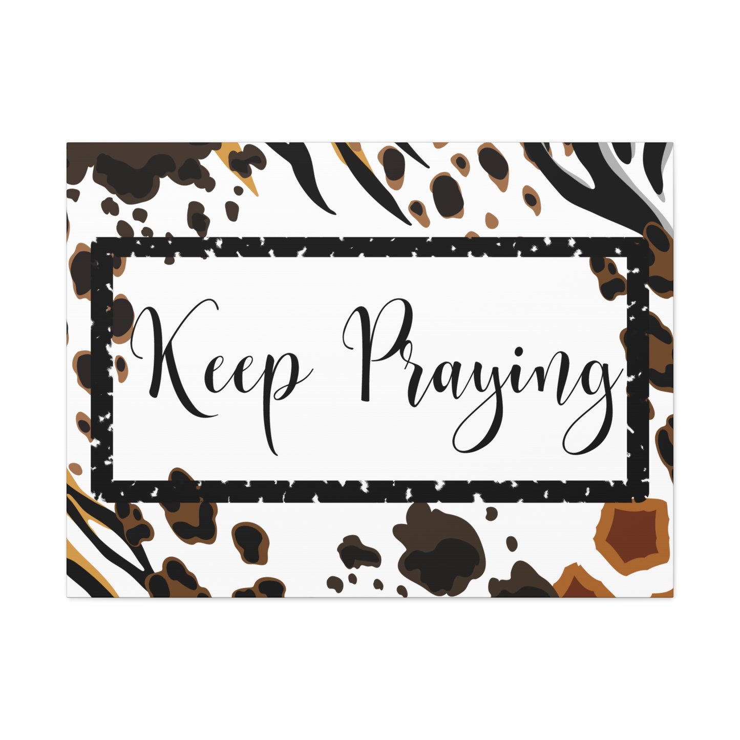 Christian Wall Art: Keep Praying (Wood Frame Ready to Hang)