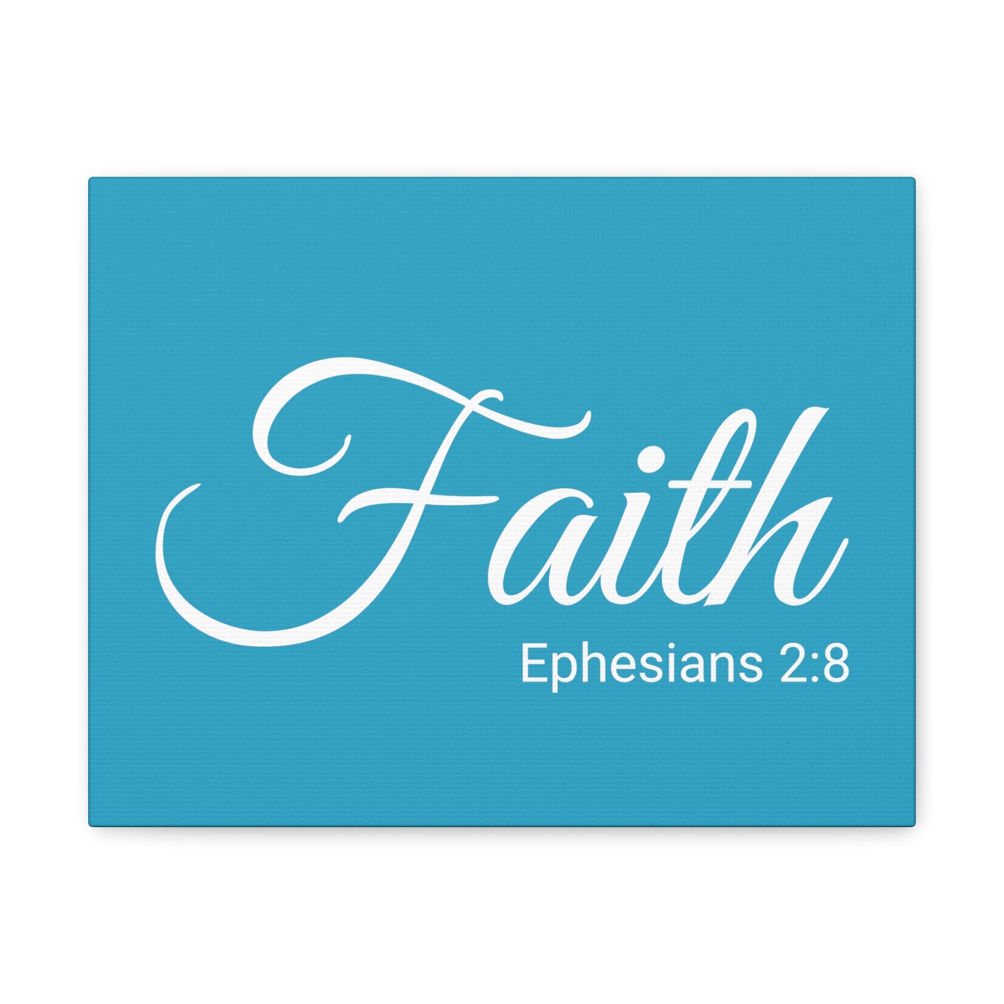 Christian Wall Art "Faith" Verse Ephesians 2:8 Ready to Hang Unframed