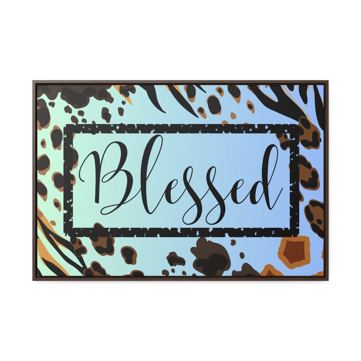 Christian Wall Art: Blessed (Floating Frame)