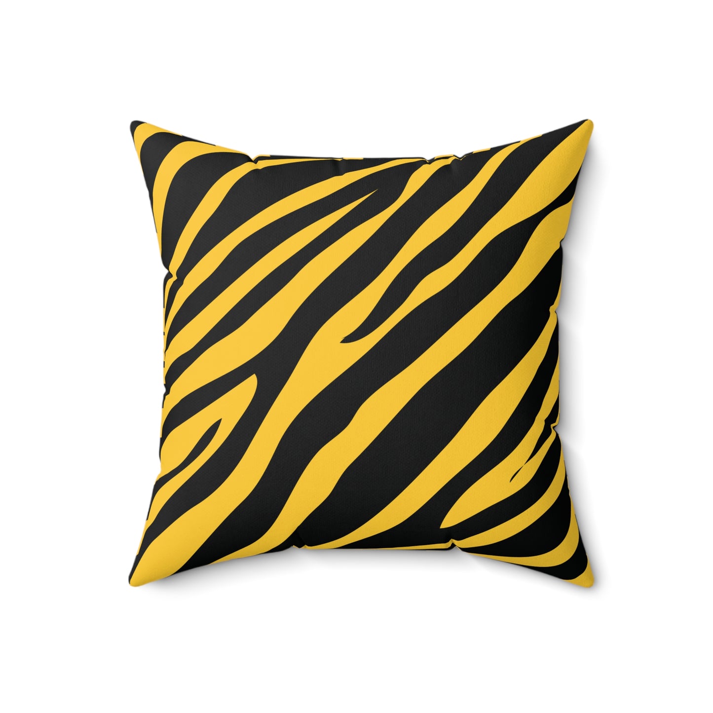 Zebra Print (Dual) Gold Throw Pillow