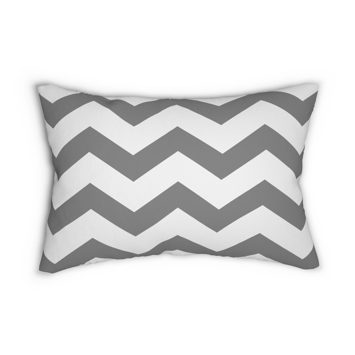 Chevron Gray and White Accent Pillow