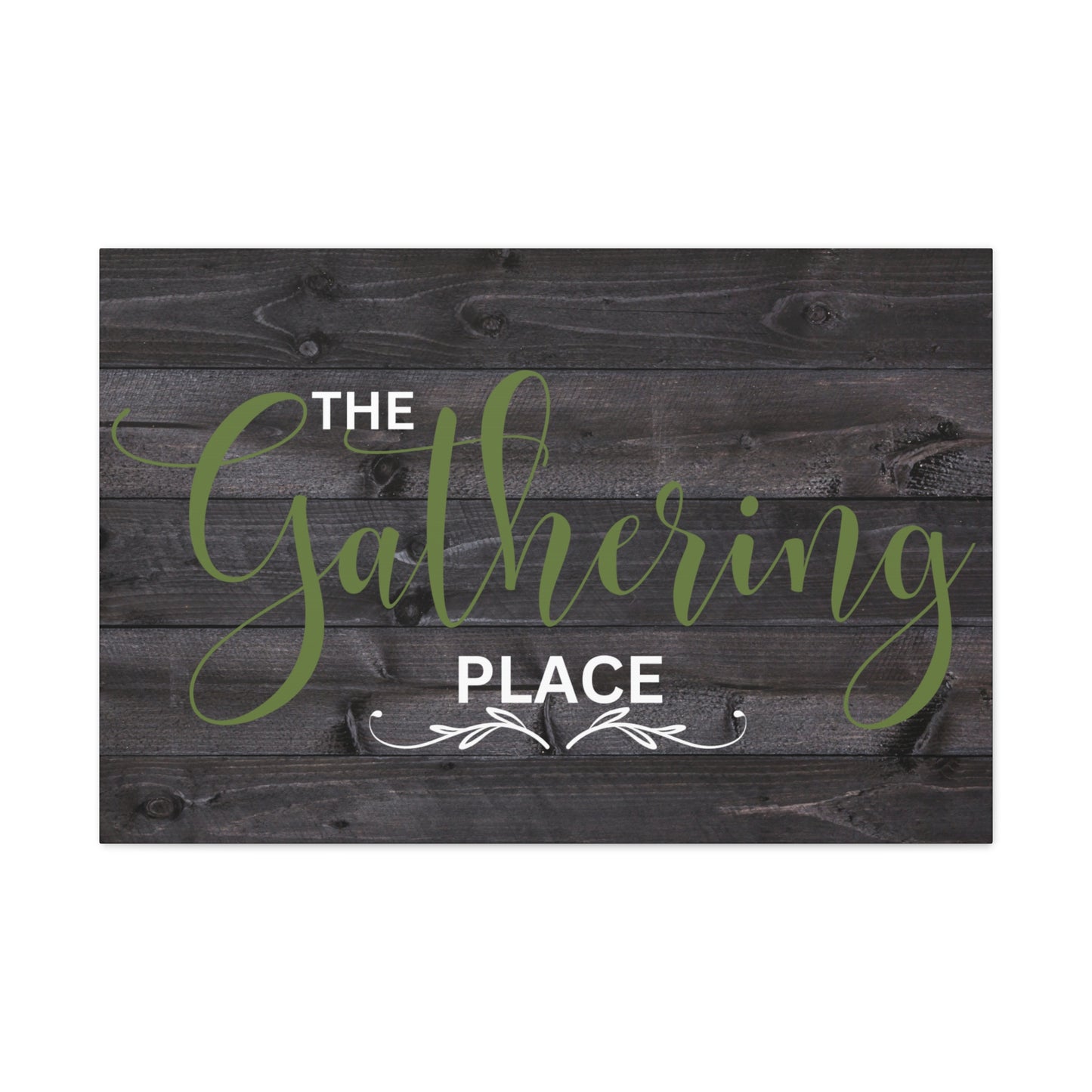 Christian Wall Art: The Gathering Place (Wood Frame Ready to Hang)