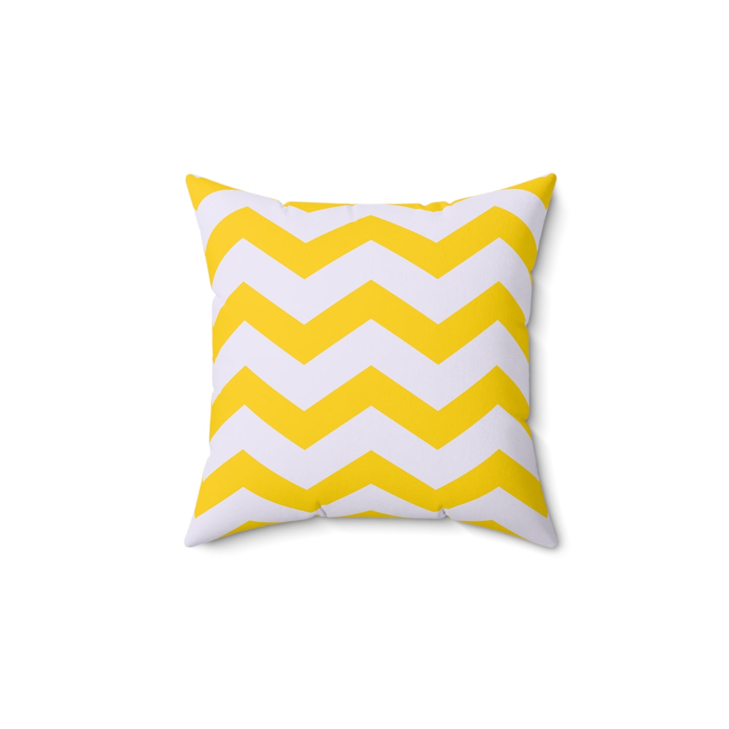 Chevron Yellow and White Throw Pillow