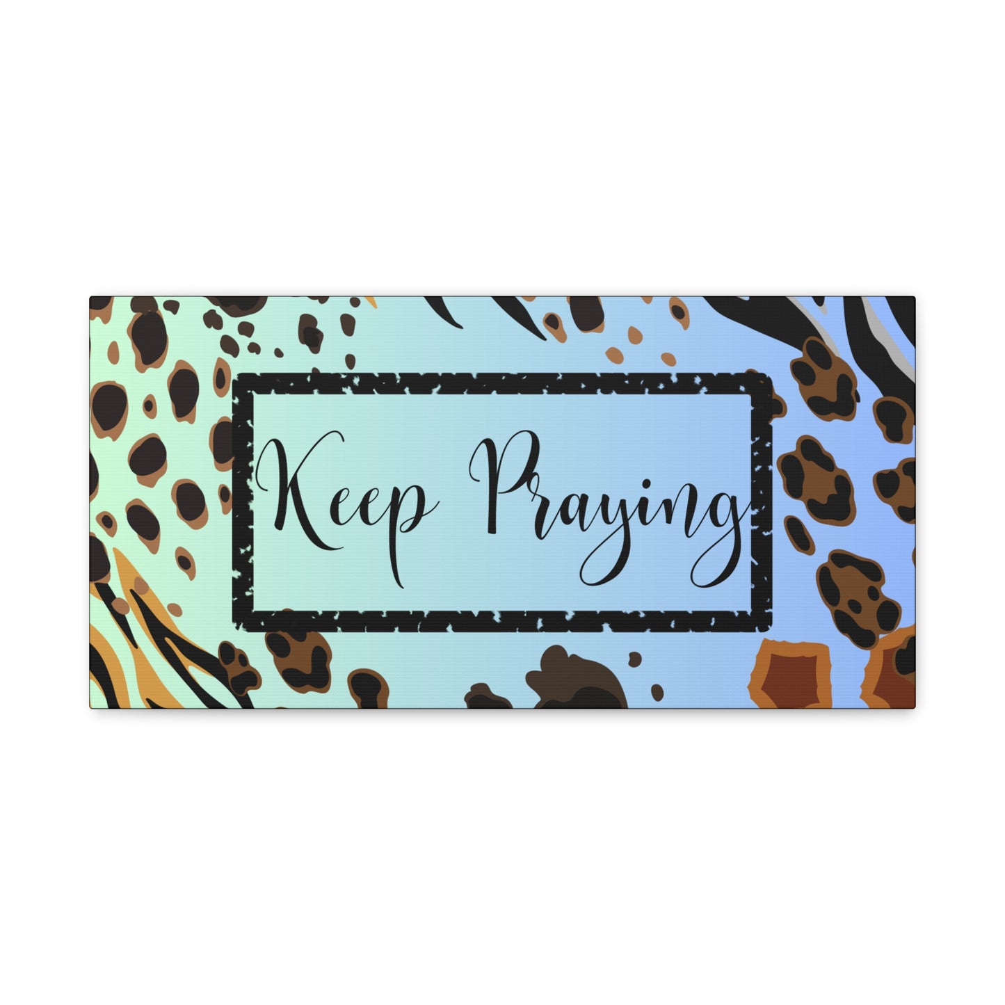 Christian Wall Art: Keep Praying (Wood Frame Ready to Hang)