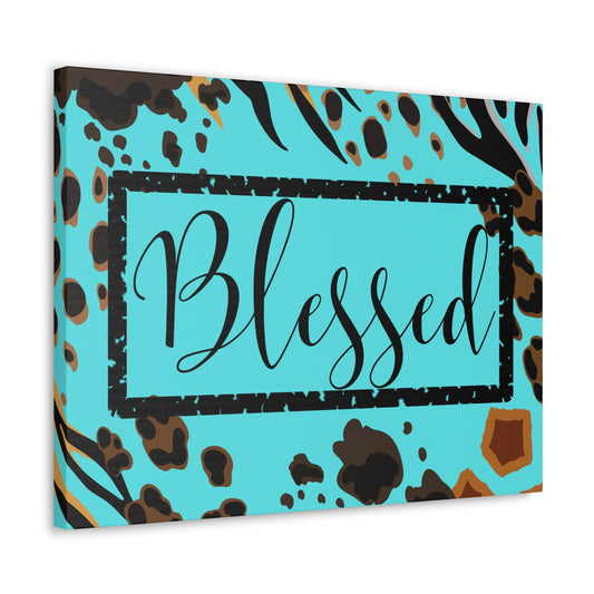 Christian Wall Art: Blessed (Wood Frame Ready to Hang)