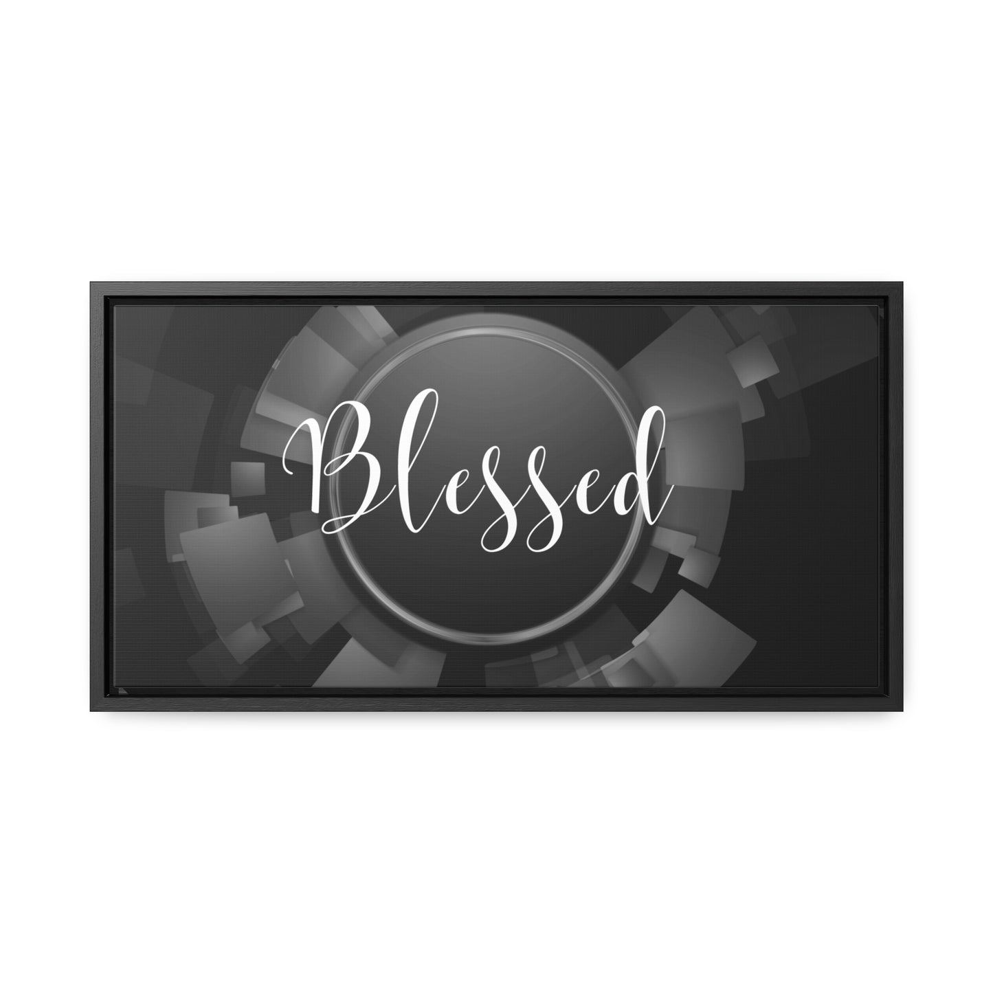 Christian Wall Art: Blessed (Floating Frame)