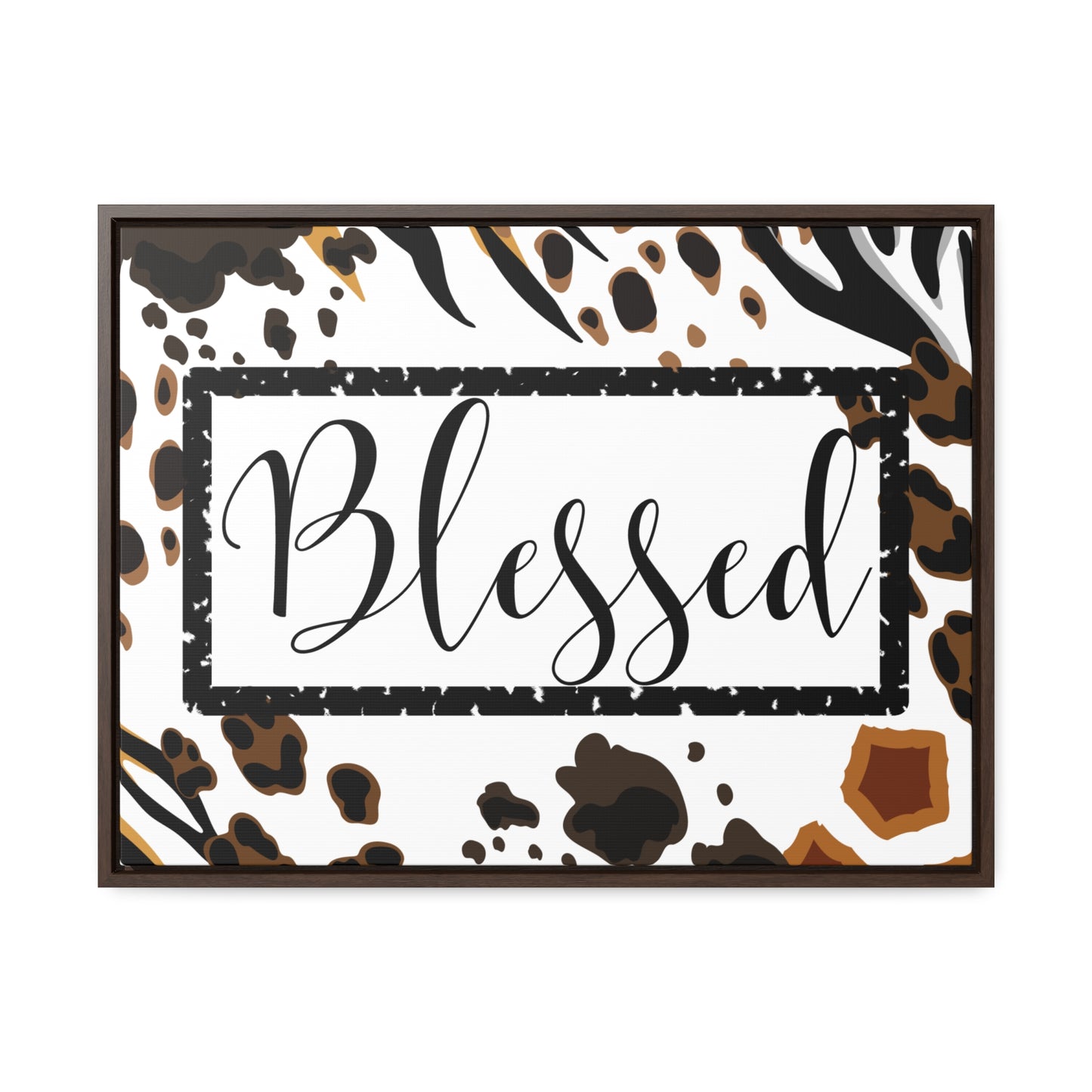 Christian Wall Art: Blessed (Floating Frame)