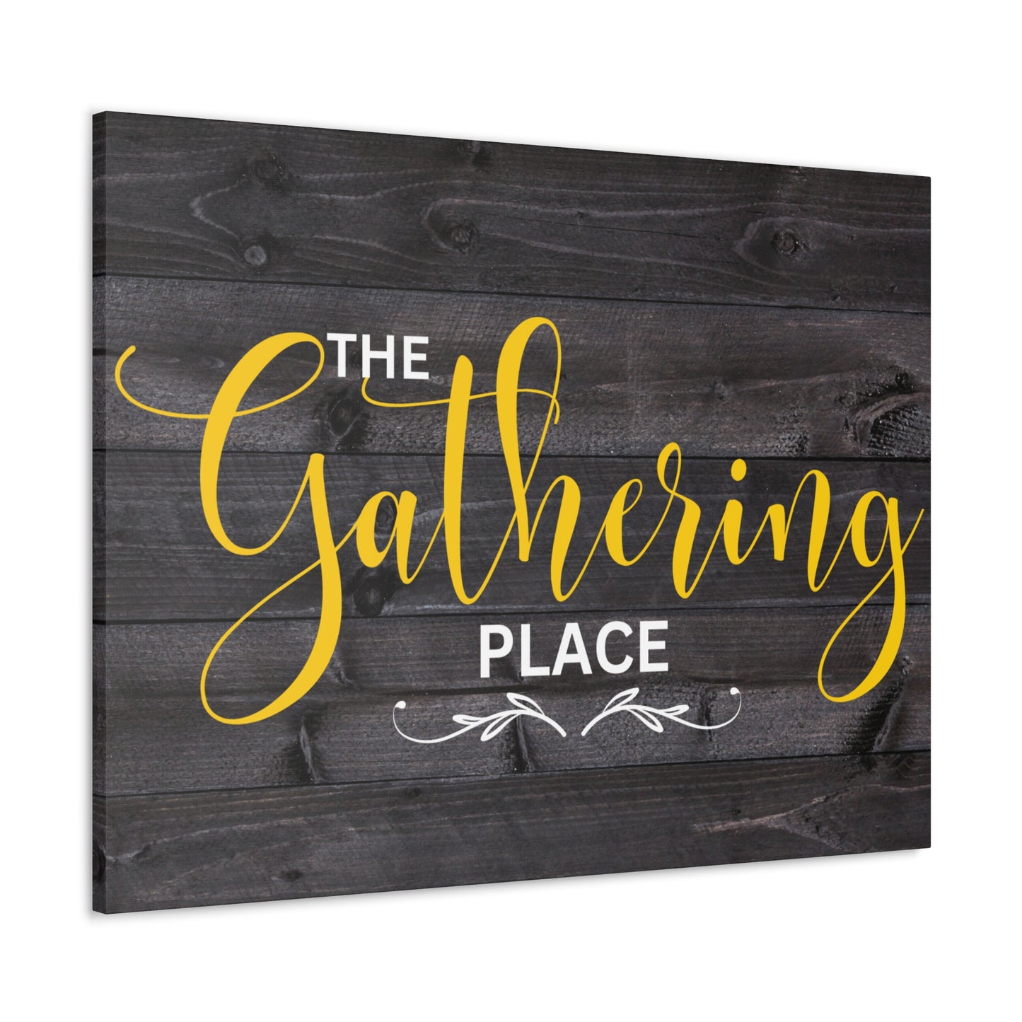 Christian Wall Art: The Gathering Place (Wood Frame Ready to Hang)