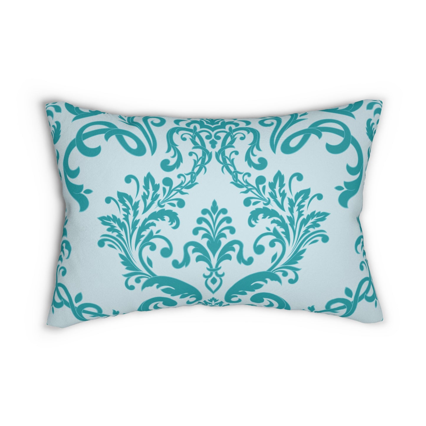 Paisley Turquoise and White Accent Pillow