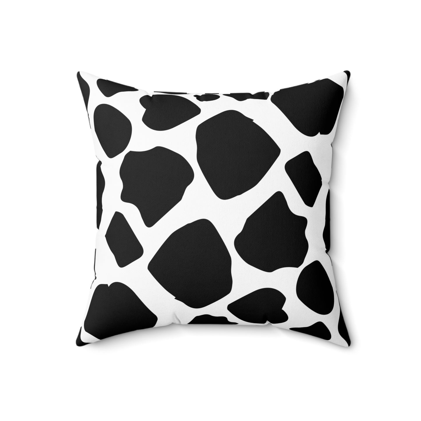 Cow Print White Throw Pillow