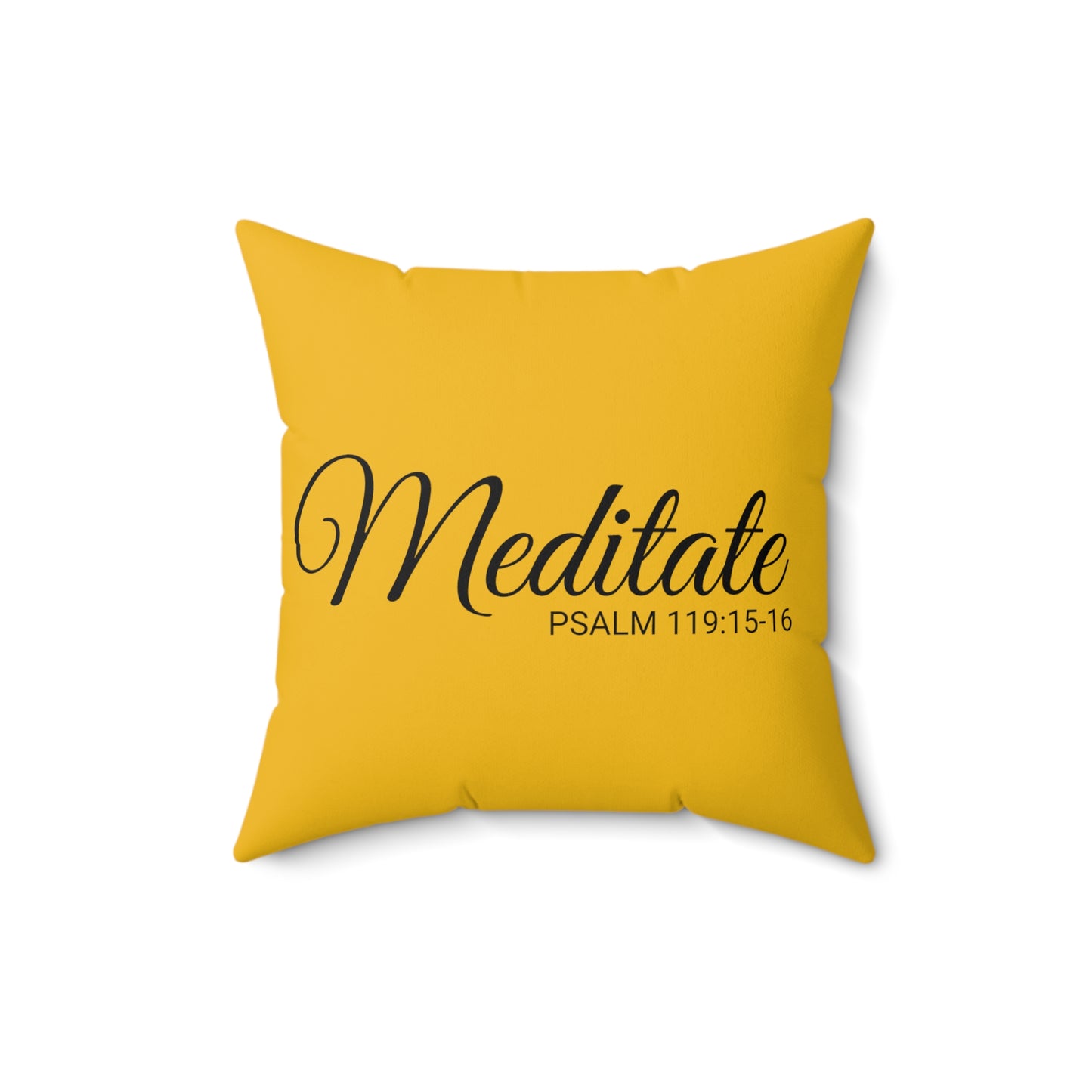 Scripture Meditate Psalm 119:15-16 Bible Verse Pillow