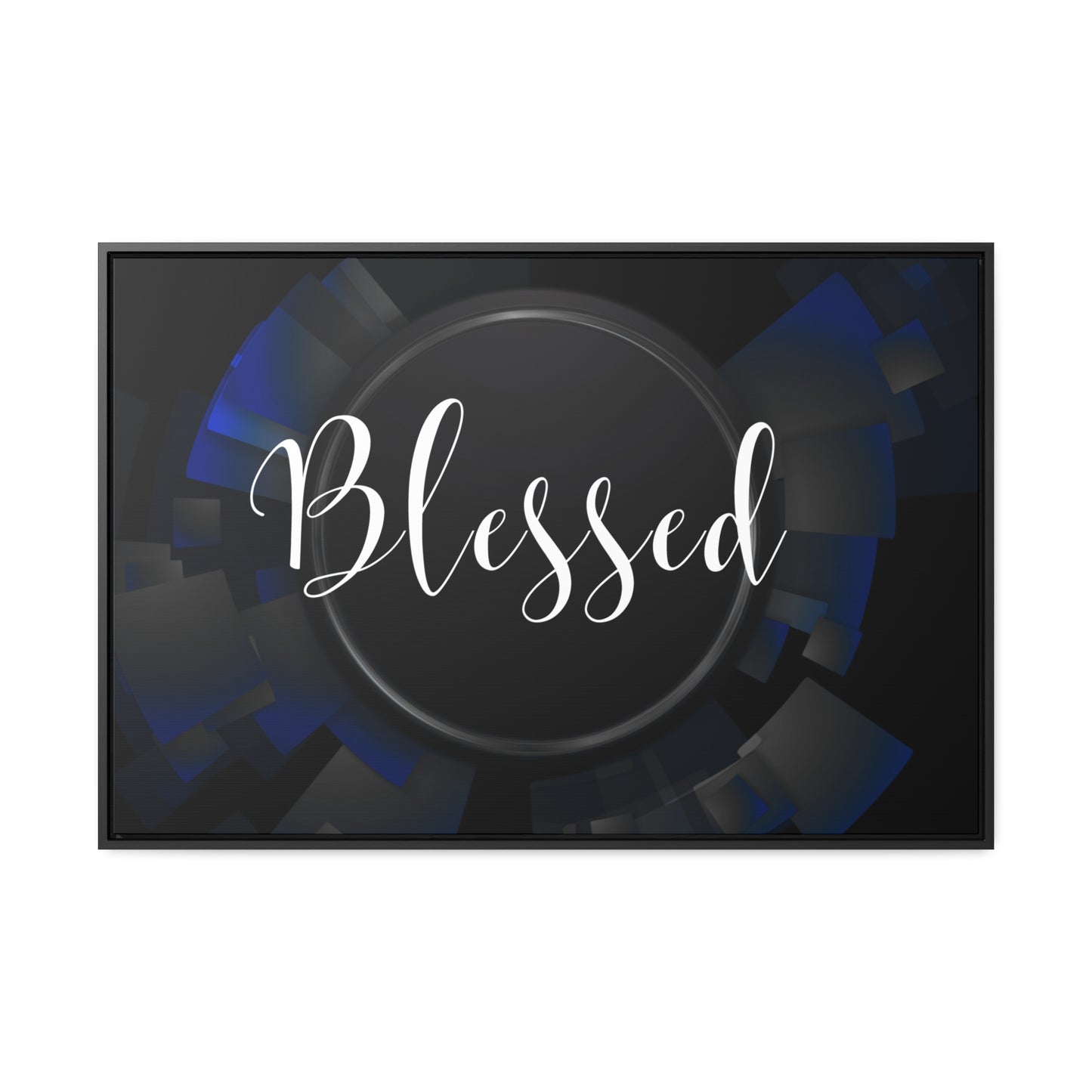 Christian Wall Art: Blessed (Floating Frame)