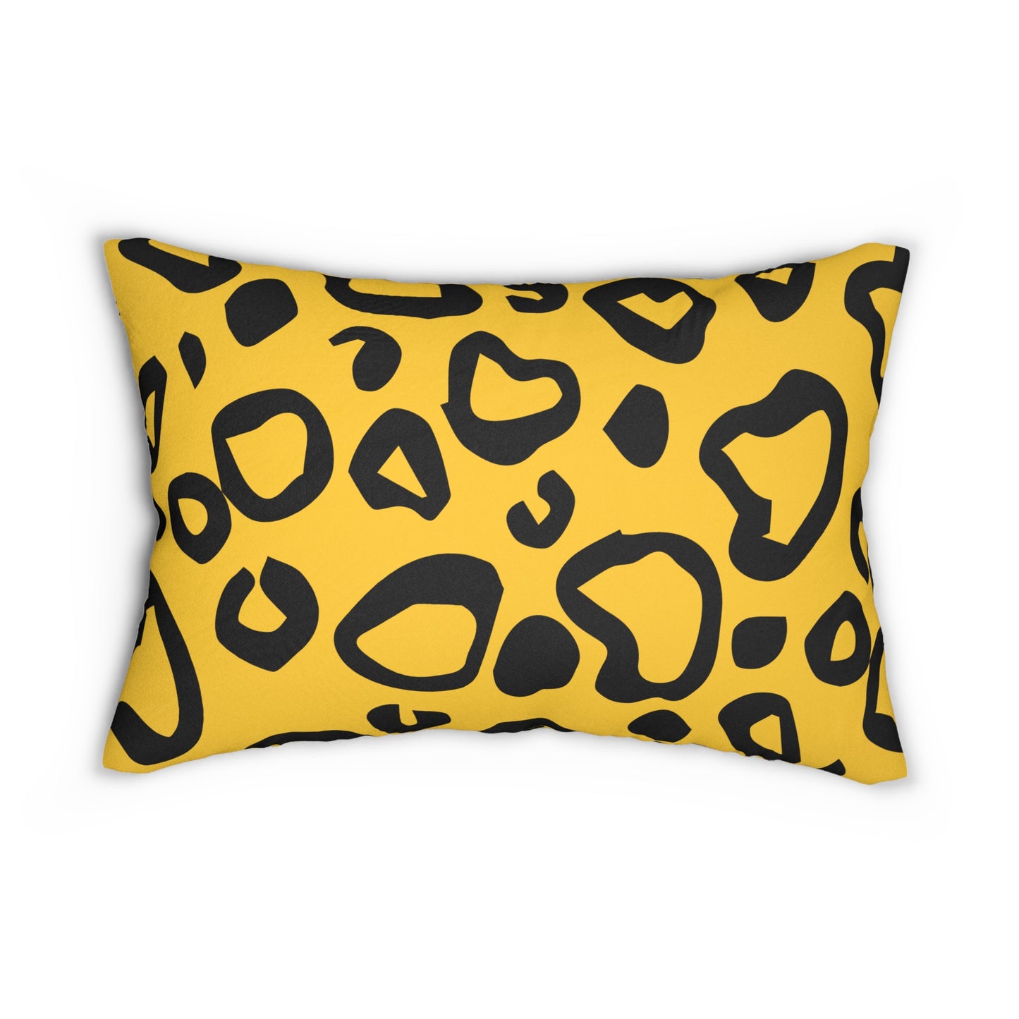 Almohada decorativa dorada con estampado de leopardo