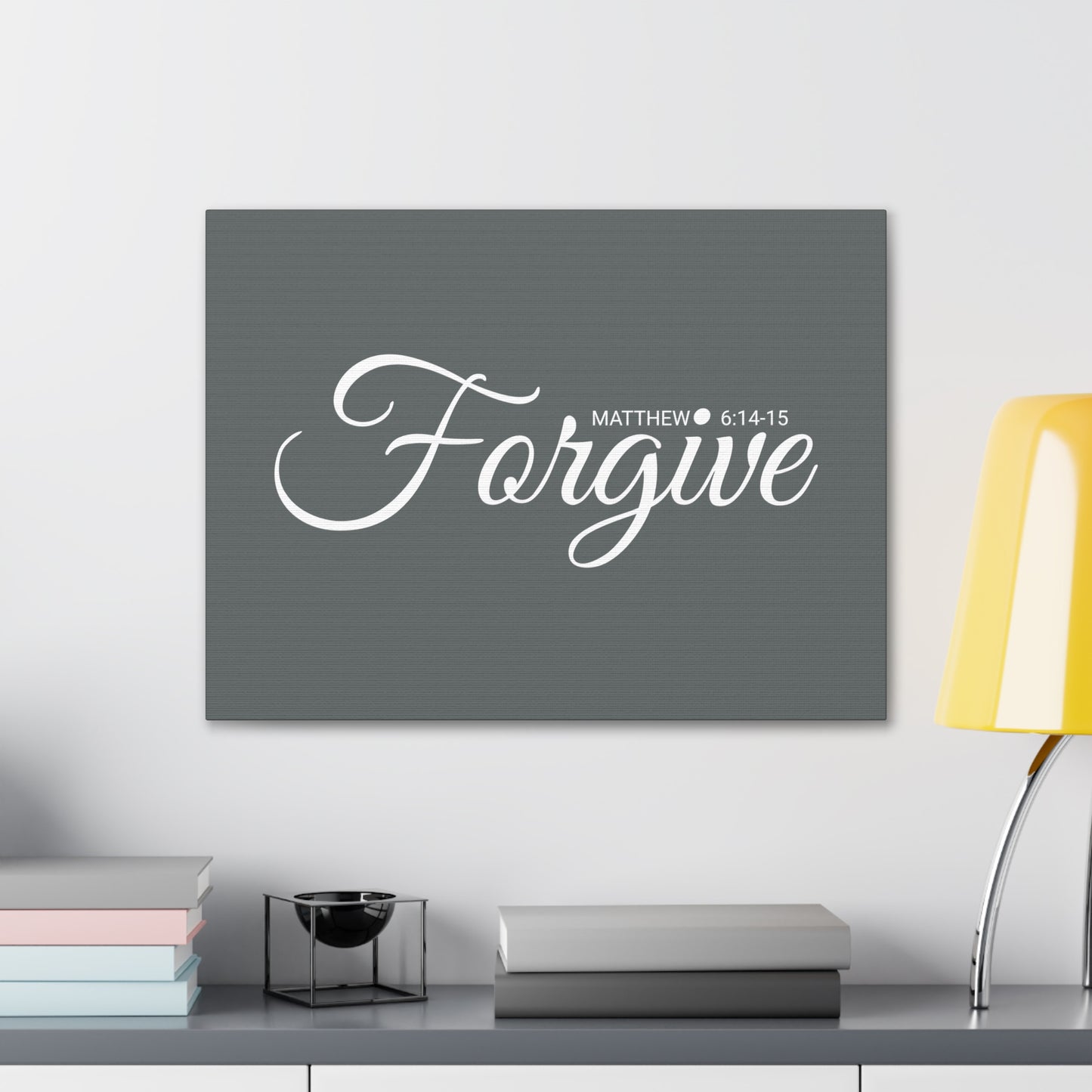 Christian Wall Art "Forgive" Verse Matthew 6:14-15 Ready to Hang Unframed