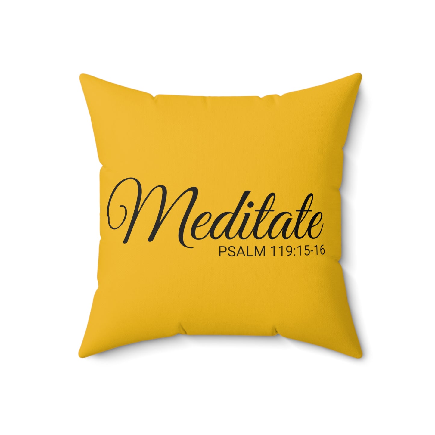 Scripture Meditate Psalm 119:15-16 Bible Verse Pillow