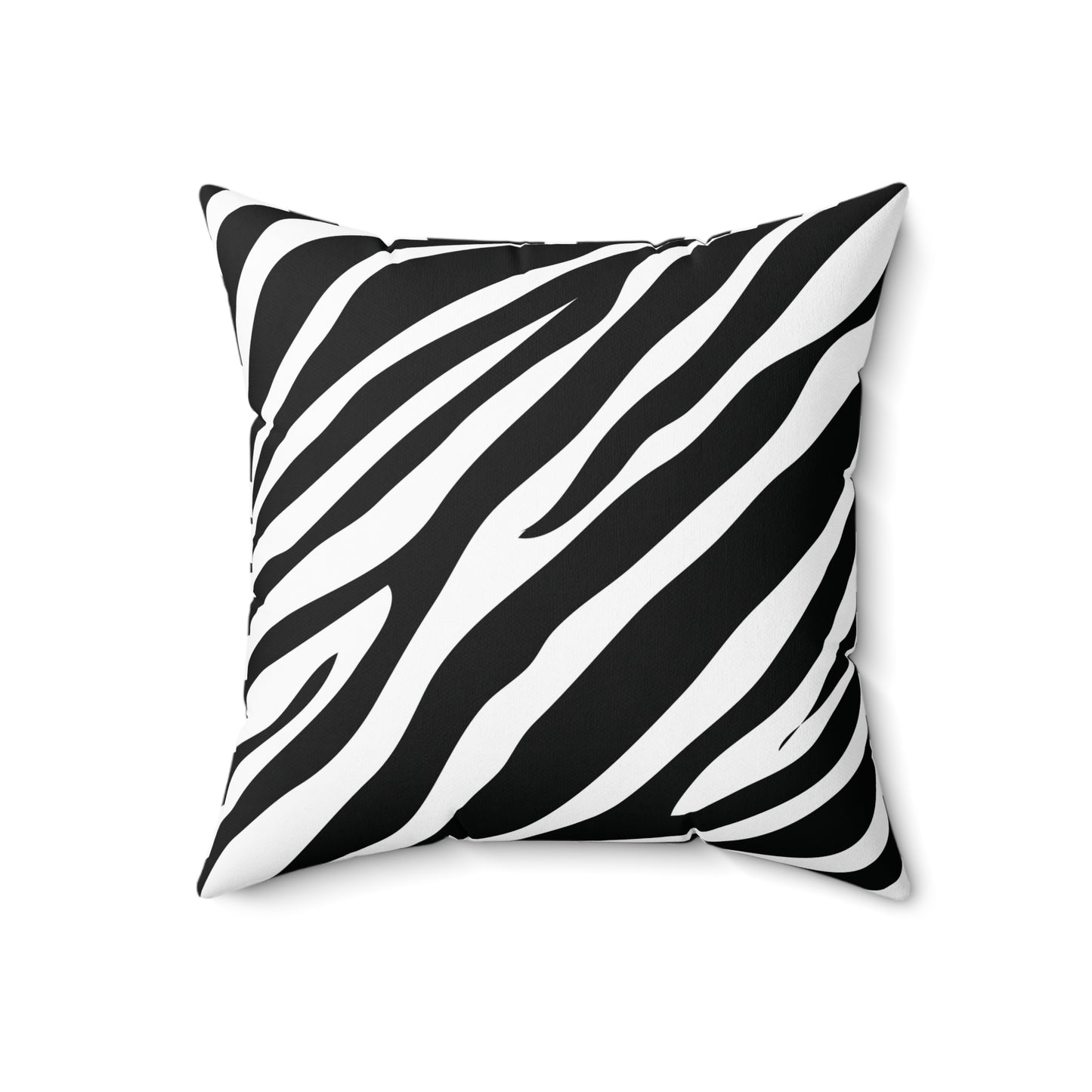 Zebra Print White Throw Pillow