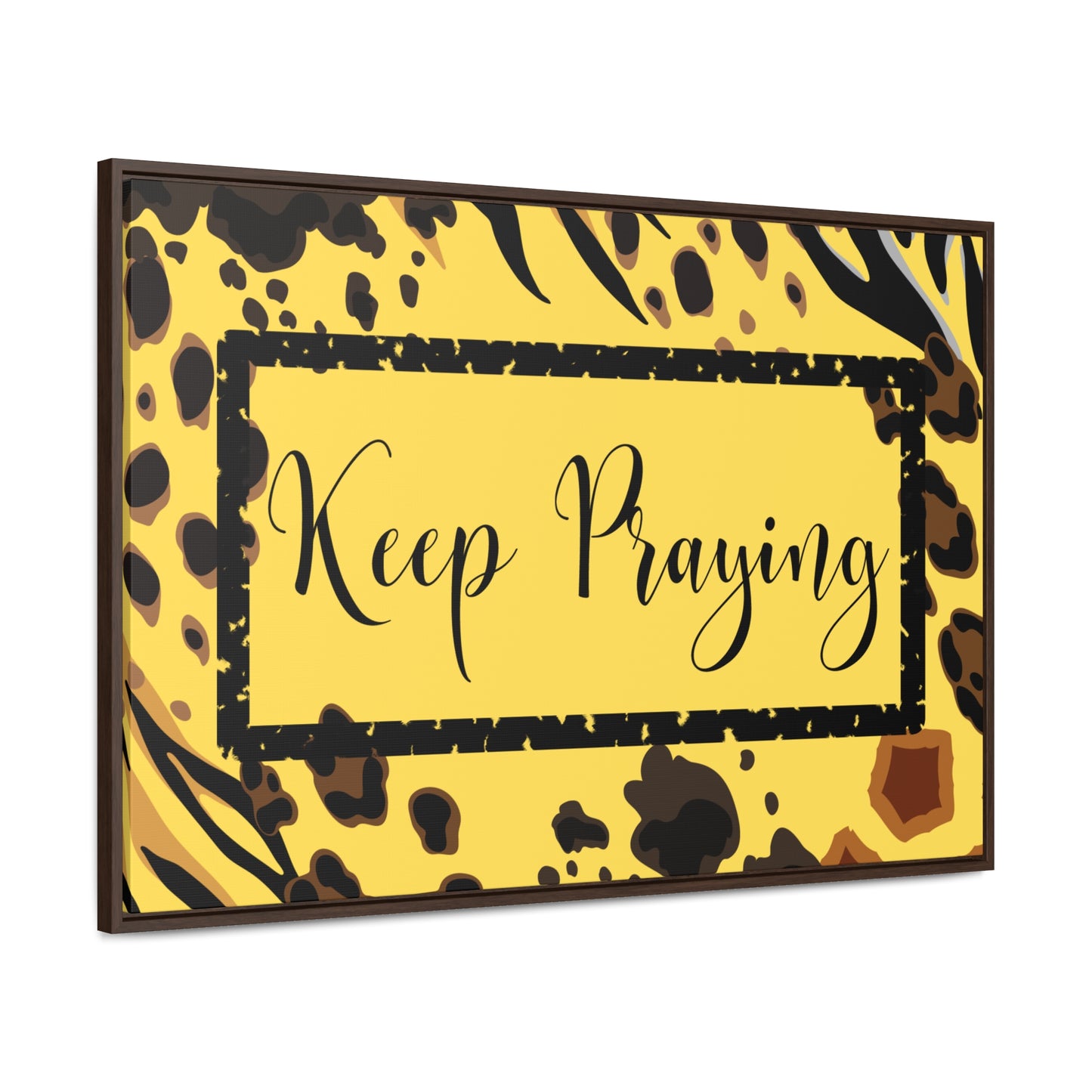 Christian Wall Art: Keep Praying (Floating Frame)