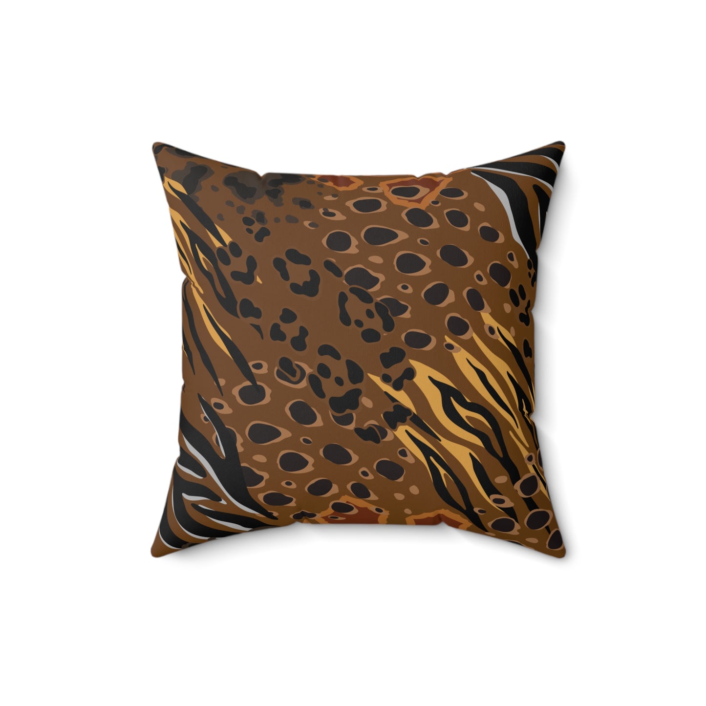 Animal Print Brown Throw Pillow