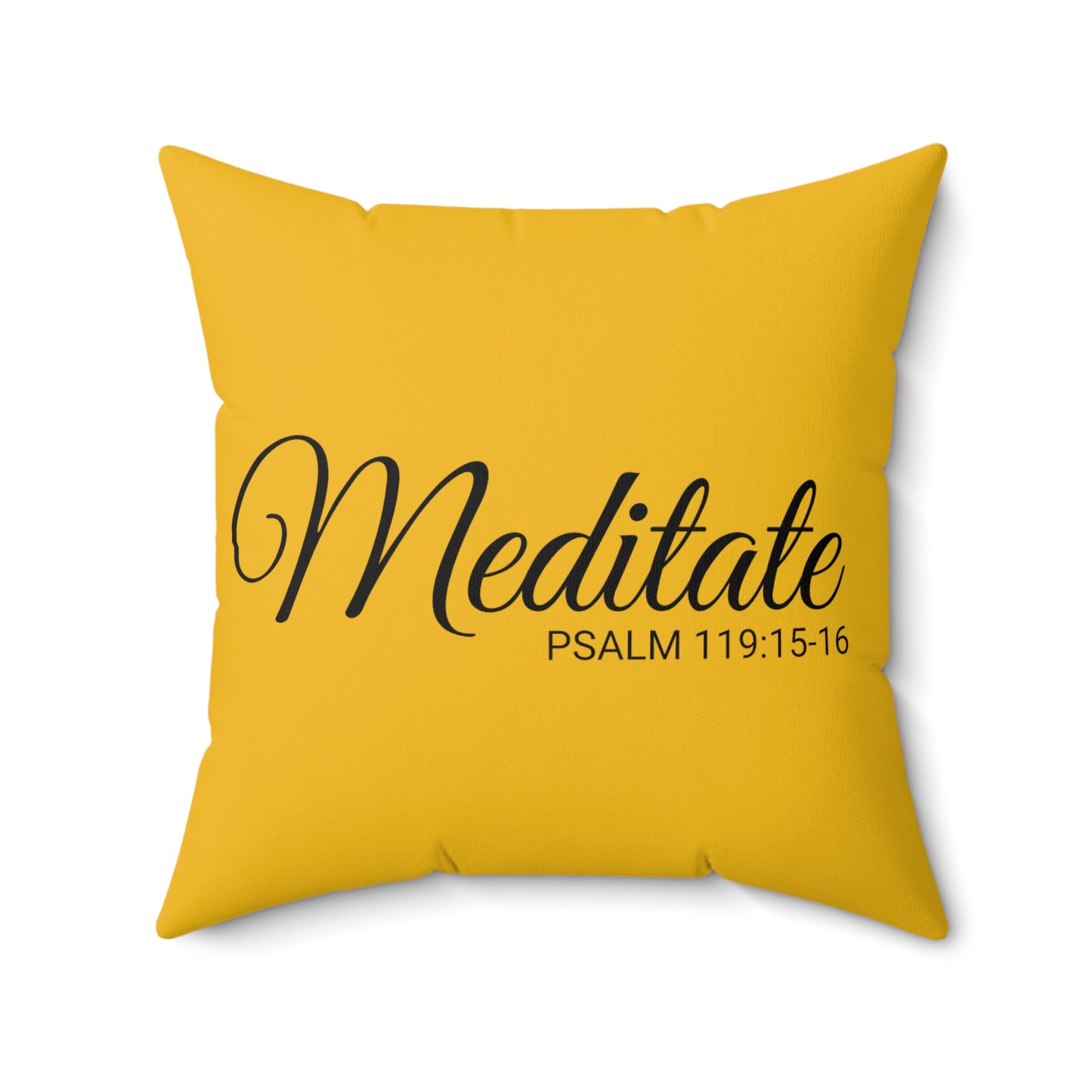 Scripture Meditate Psalm 119:15-16 Bible Verse Pillow