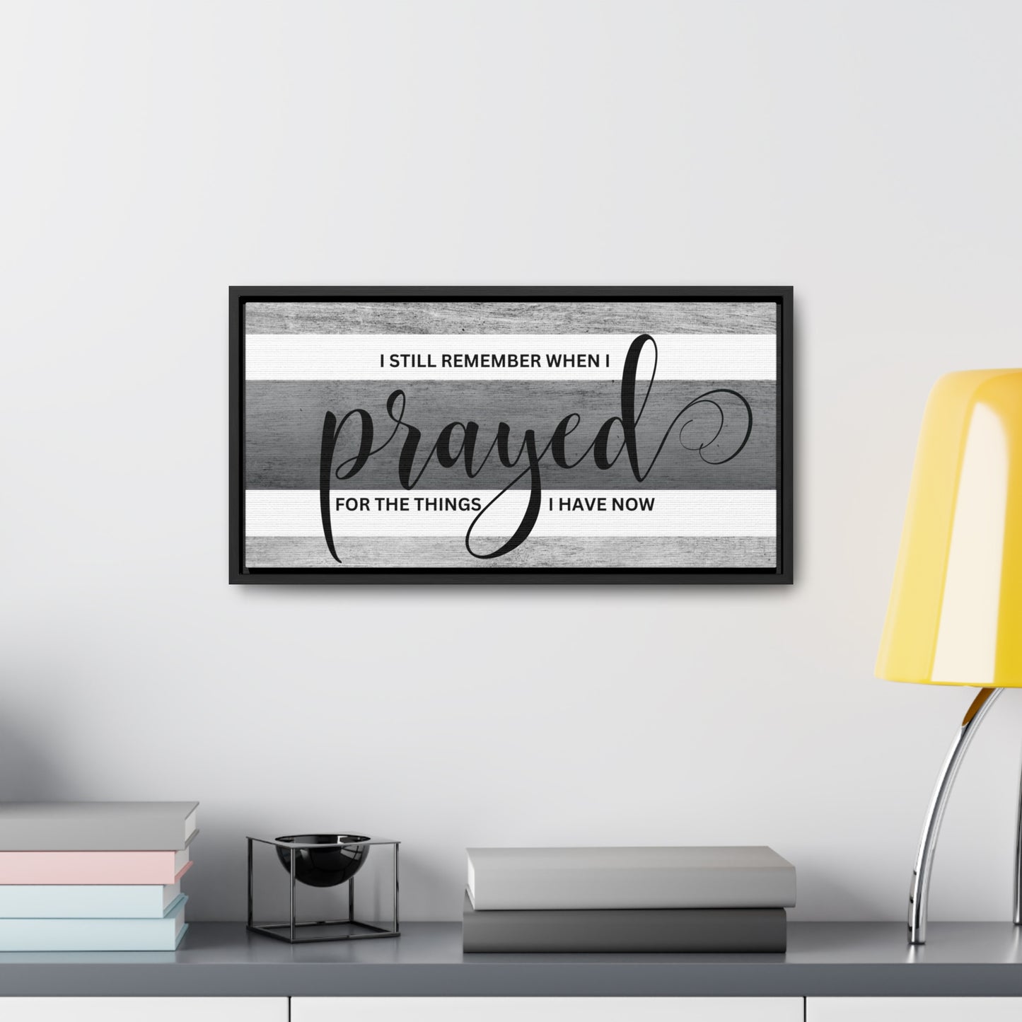 Christian Wall Art: Prayed For (Floating Frame)