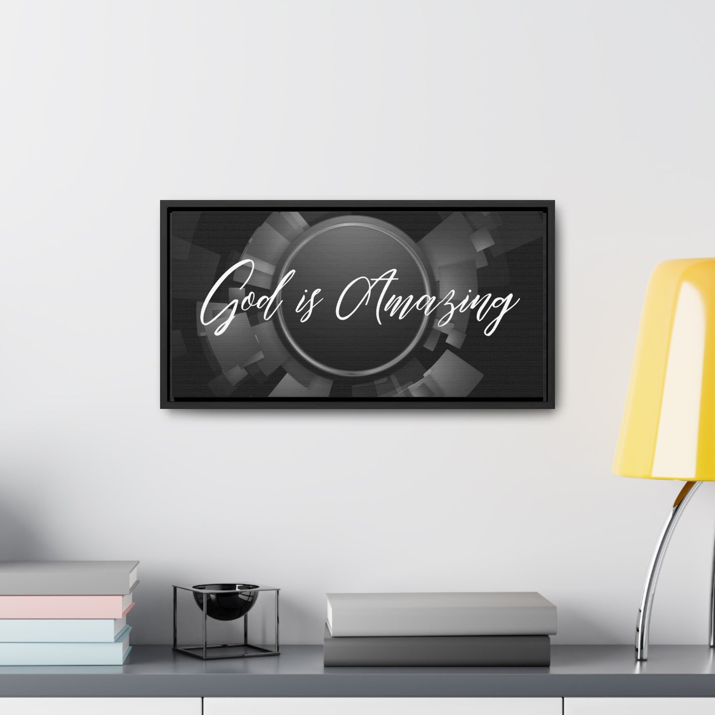 Christian Wall Art: God is Amazing (Floating Frame)