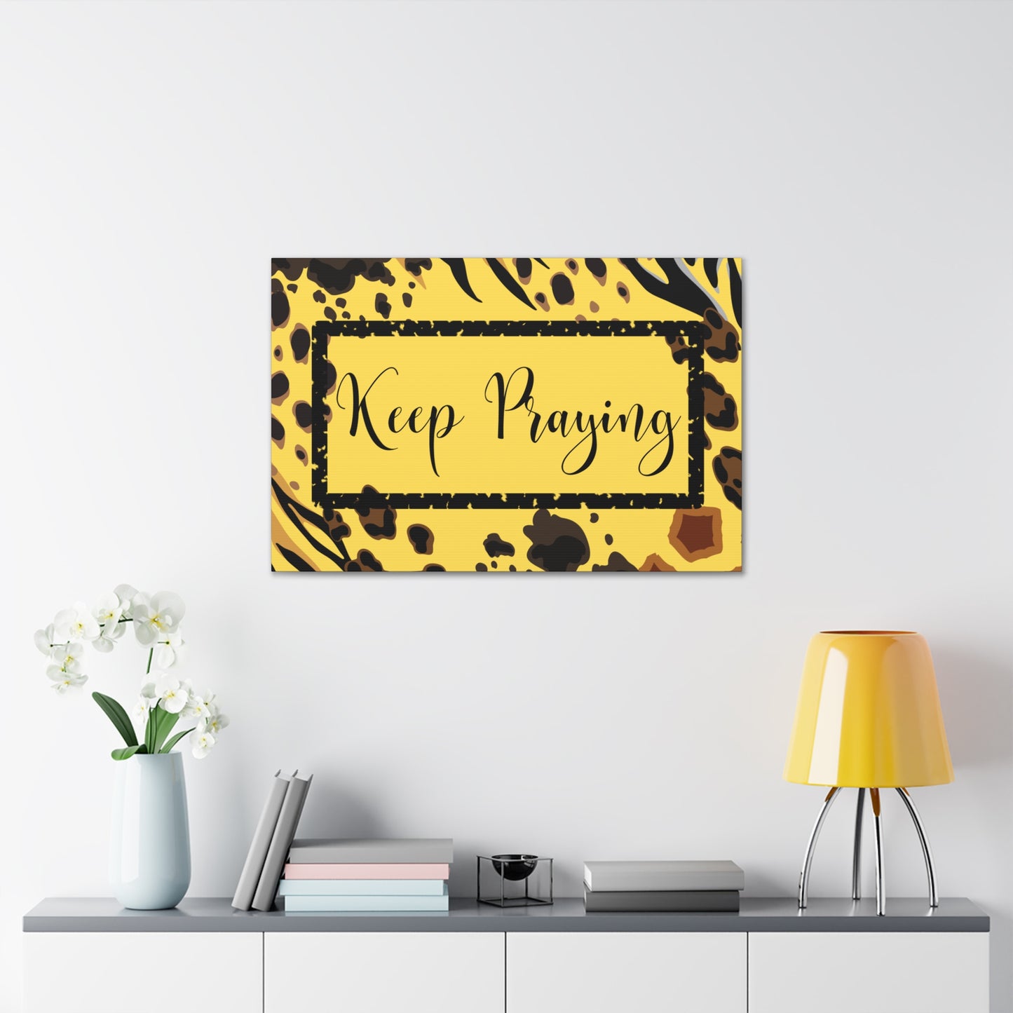 Christian Wall Art: Keep Praying (Wood Frame Ready to Hang)