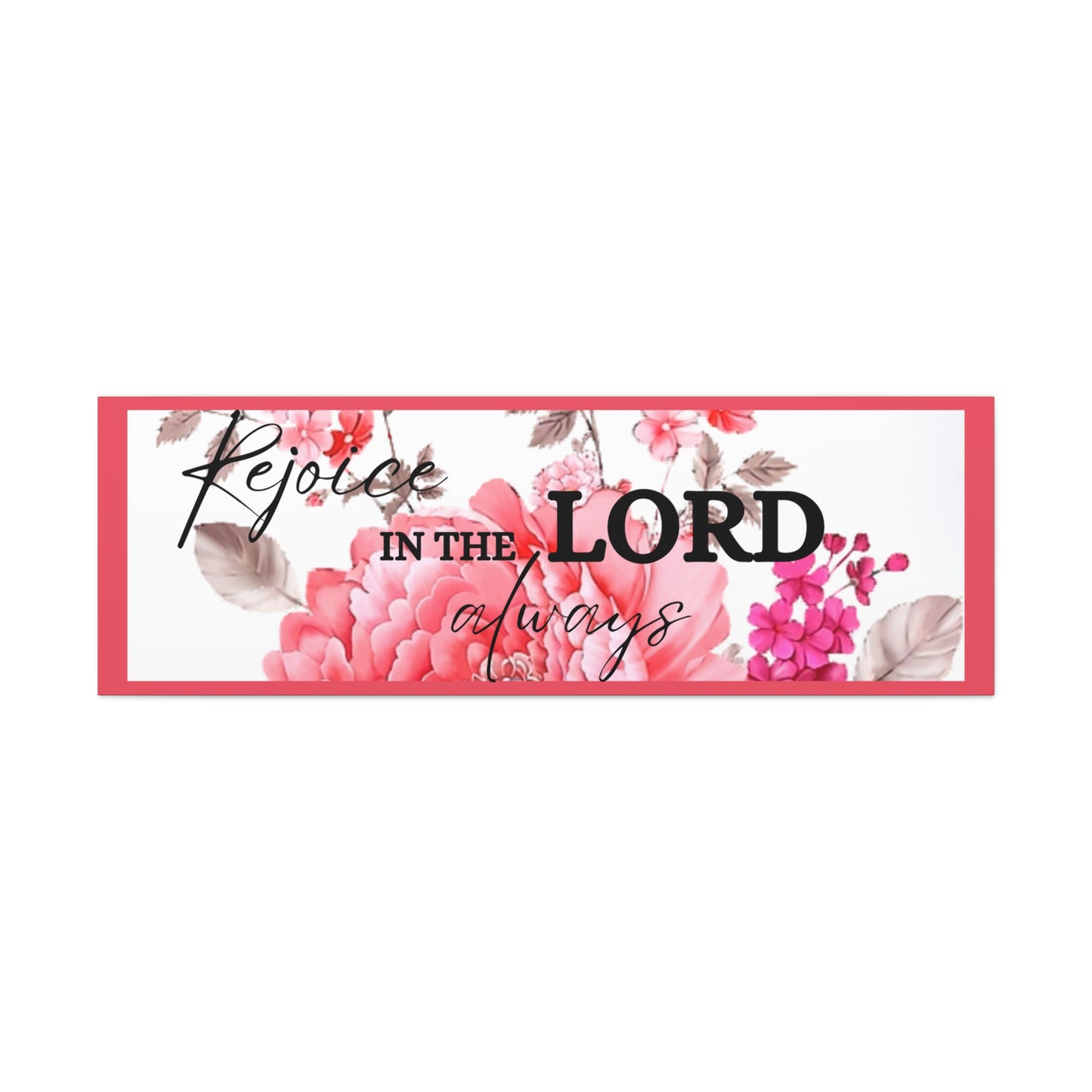 Christian Wall Art: Rejoice in the Lord (Wood Frame Ready to Hang)