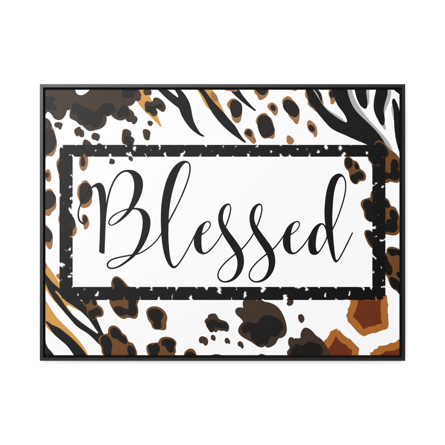 Christian Wall Art: Blessed (Floating Frame)