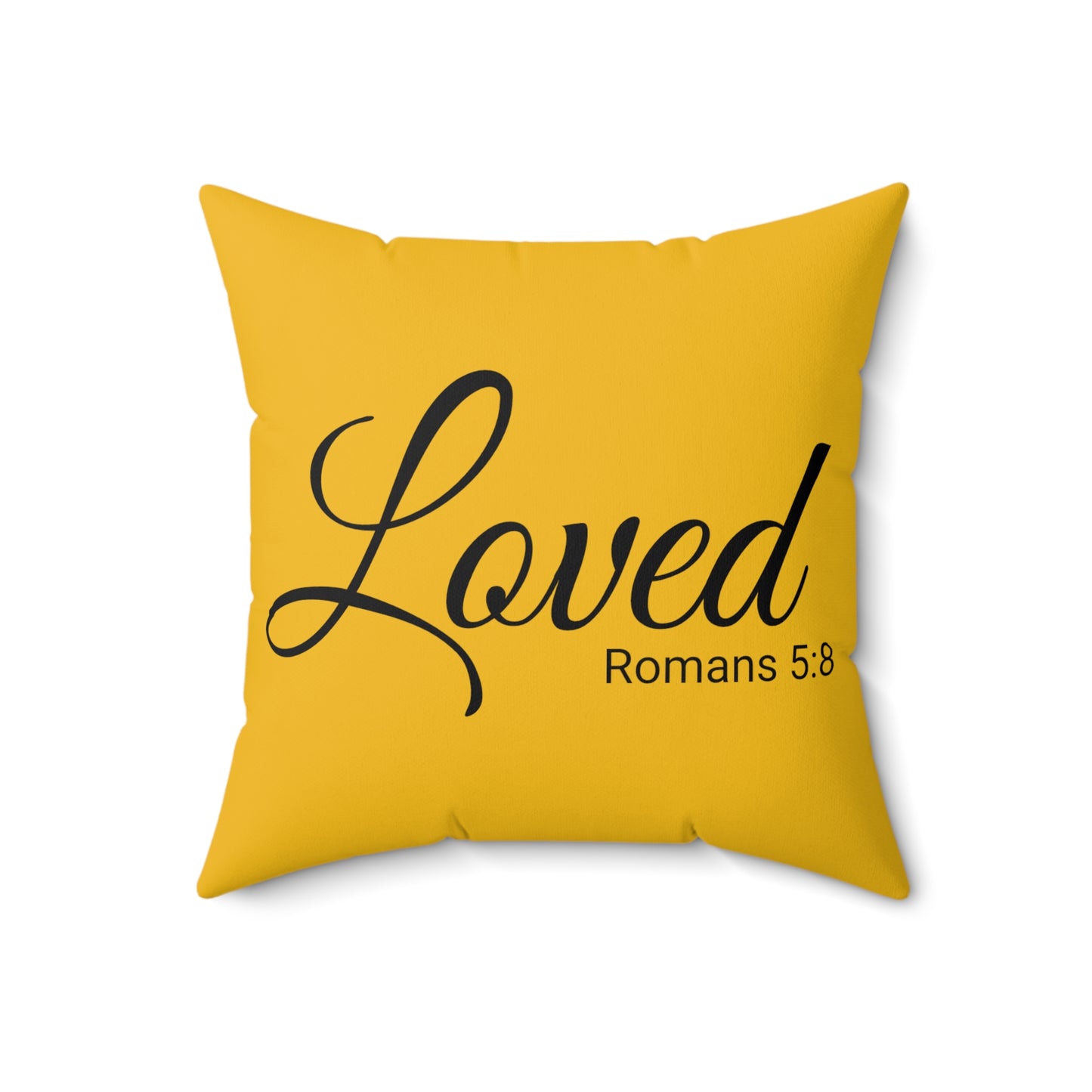 Scripture Loved Romans 5:8 Bible Verse Pillow