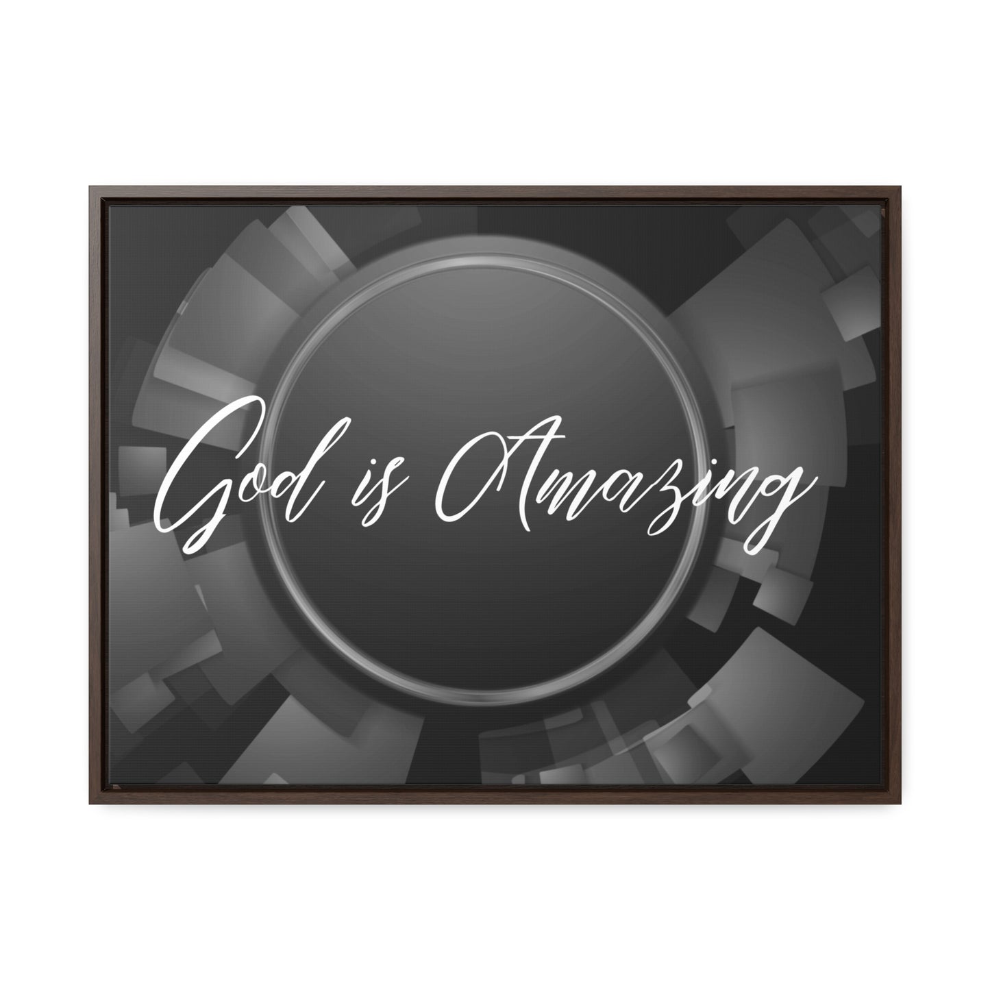 Christian Wall Art: God is Amazing (Floating Frame)