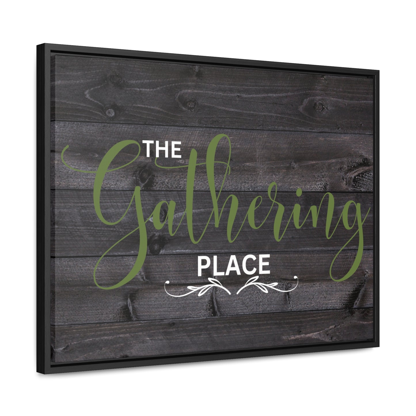 Christian Wall Art: The Gathering Place (Floating Frame)