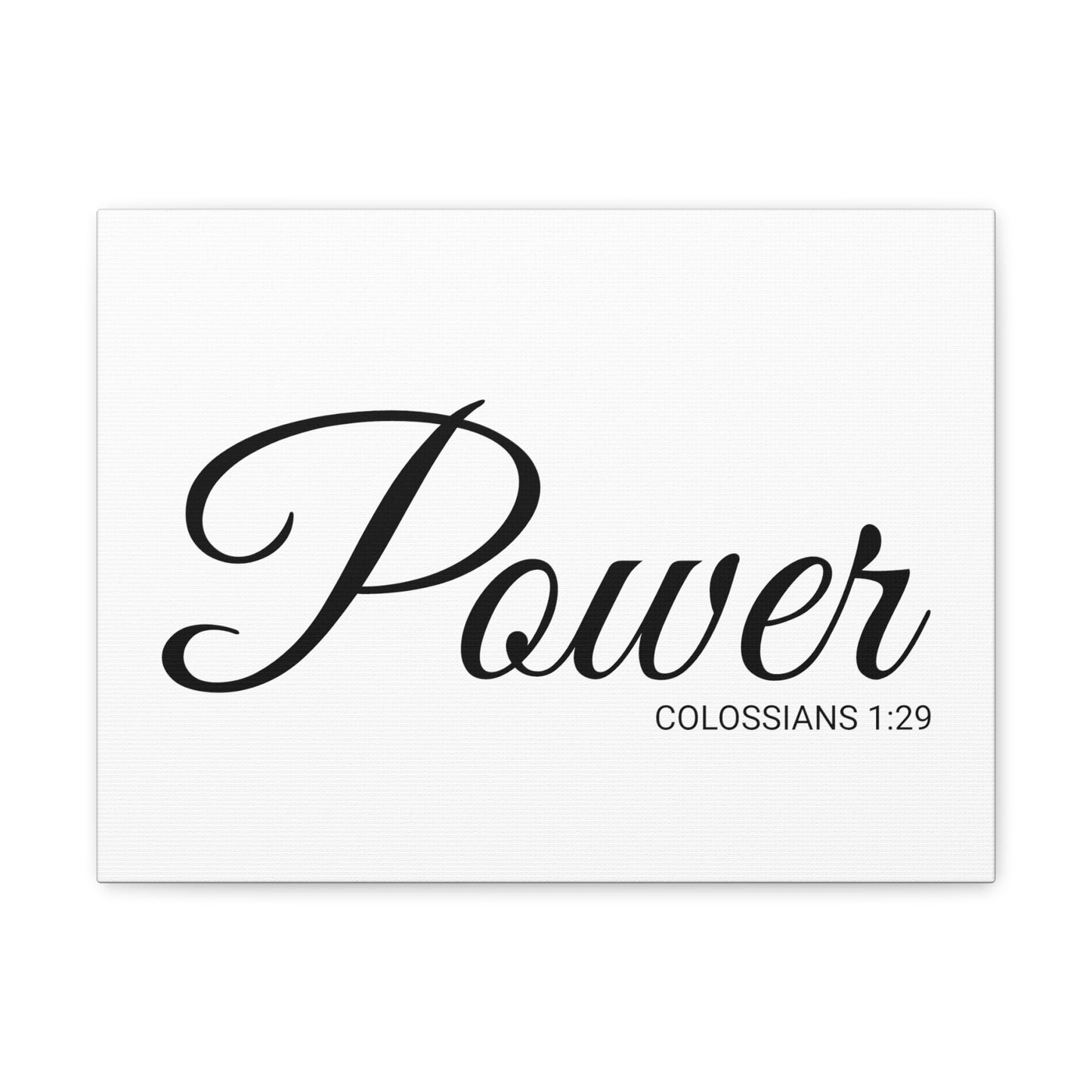 Christian Wall Art "Power" Verse Colossians 1:29 Ready to Hang Unframed