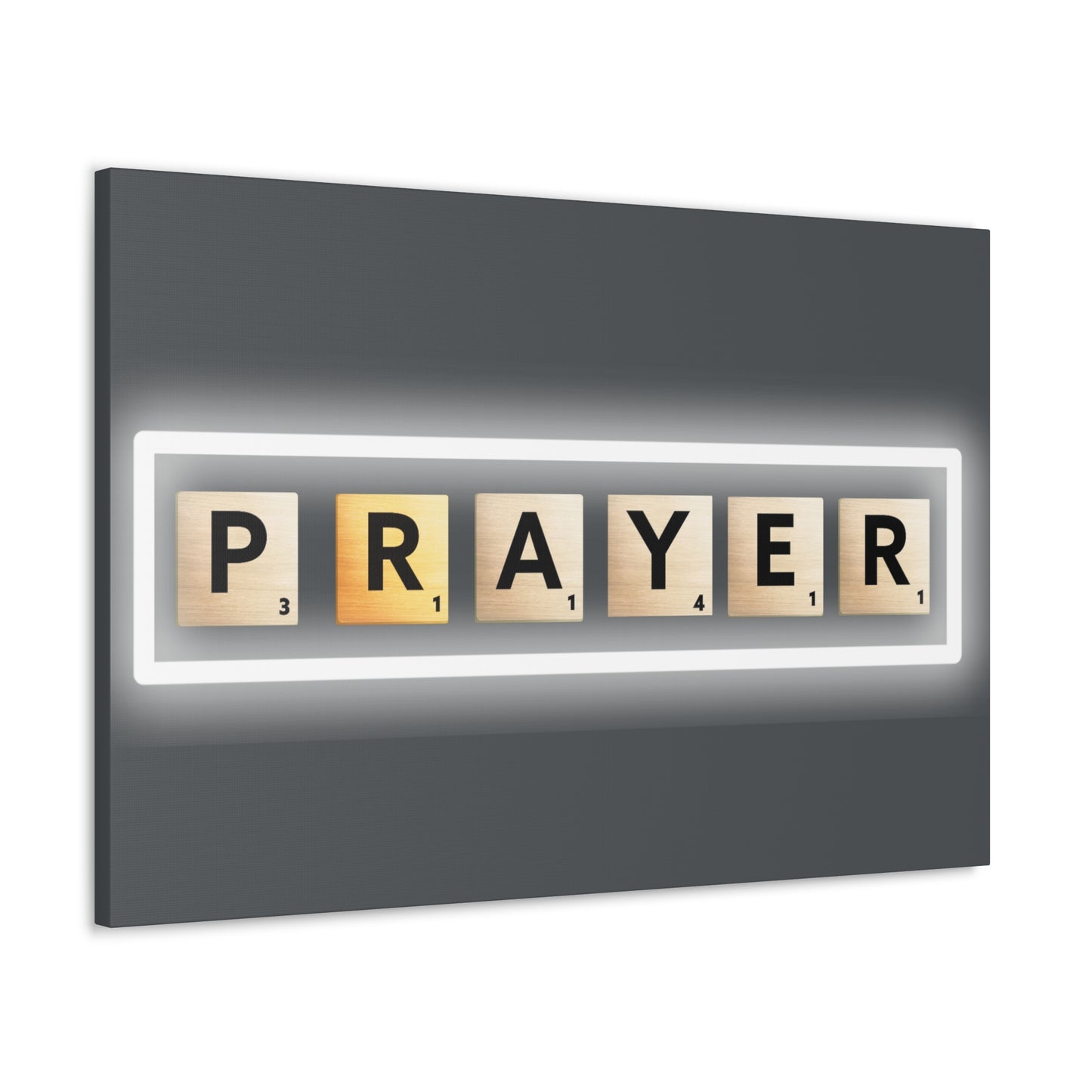 Christian Wall Art: Prayer (Wood Frame Ready to Hang)