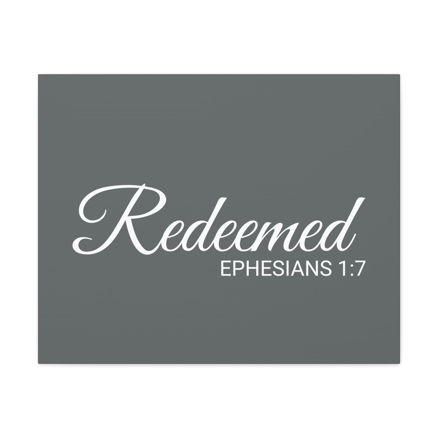 Christian Wall Art "Redeemed" Verse Ephesians 1:7 Ready to Hang Unframed