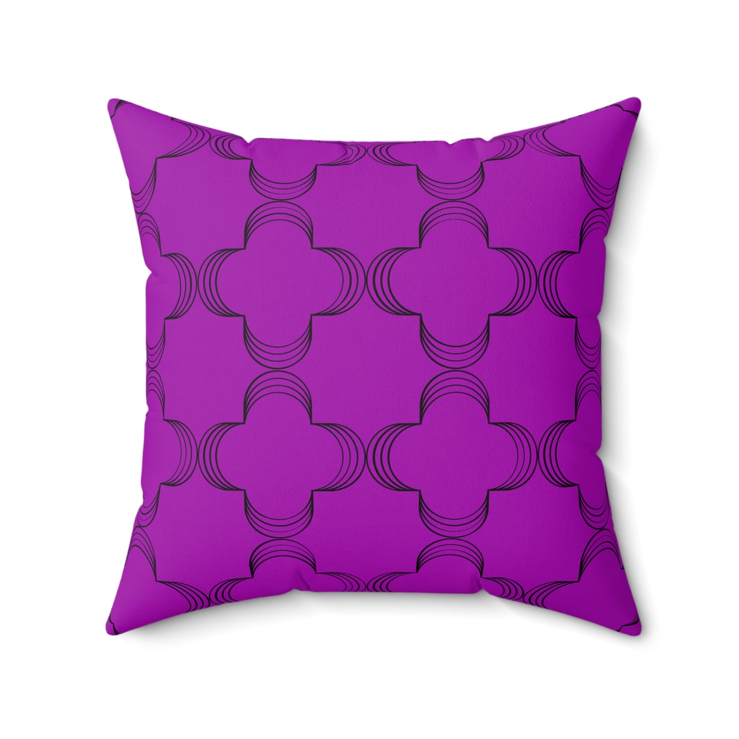 Geometric Violet (Matching The Gathering Place) Throw Pillow